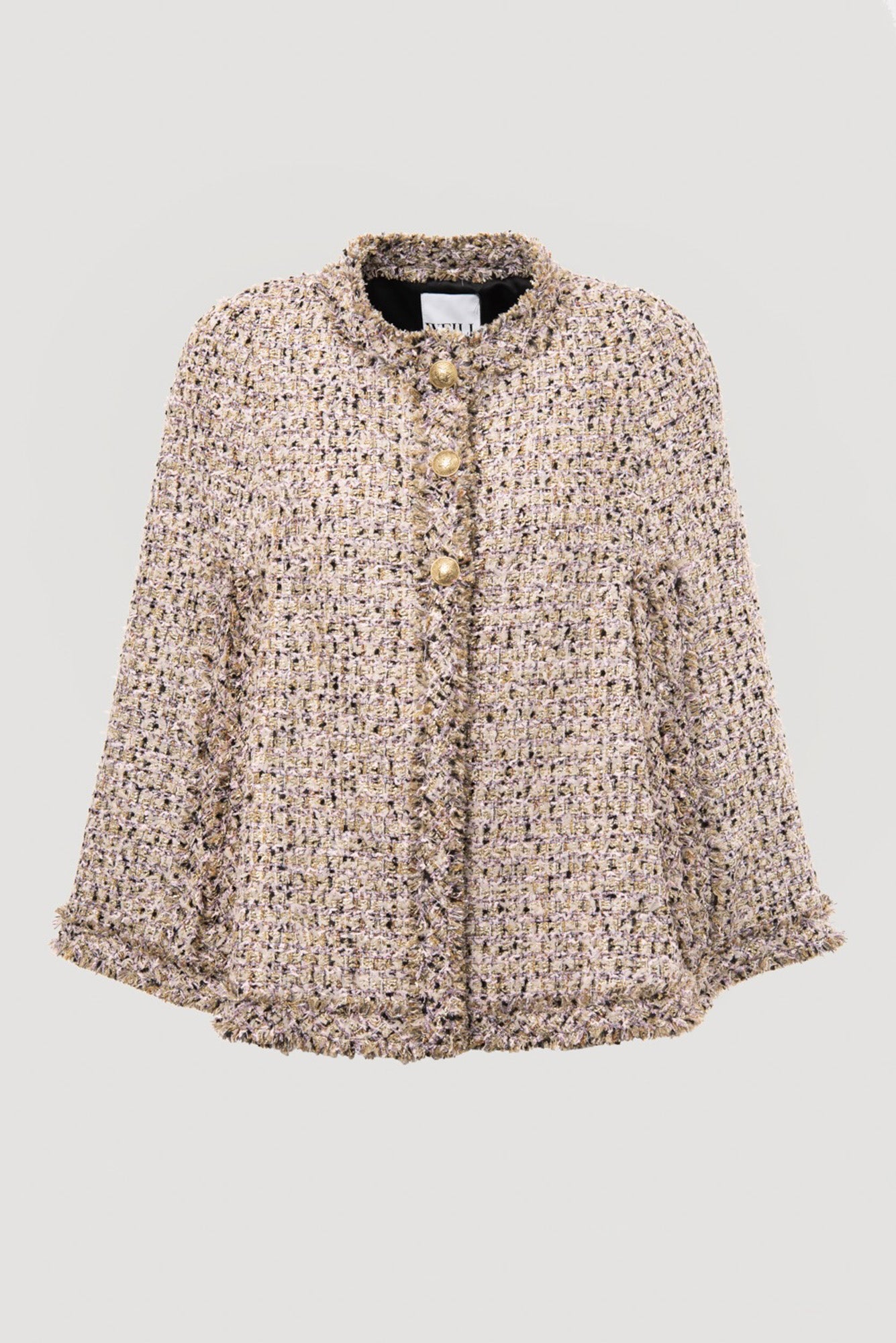 Cape en tweed irisé