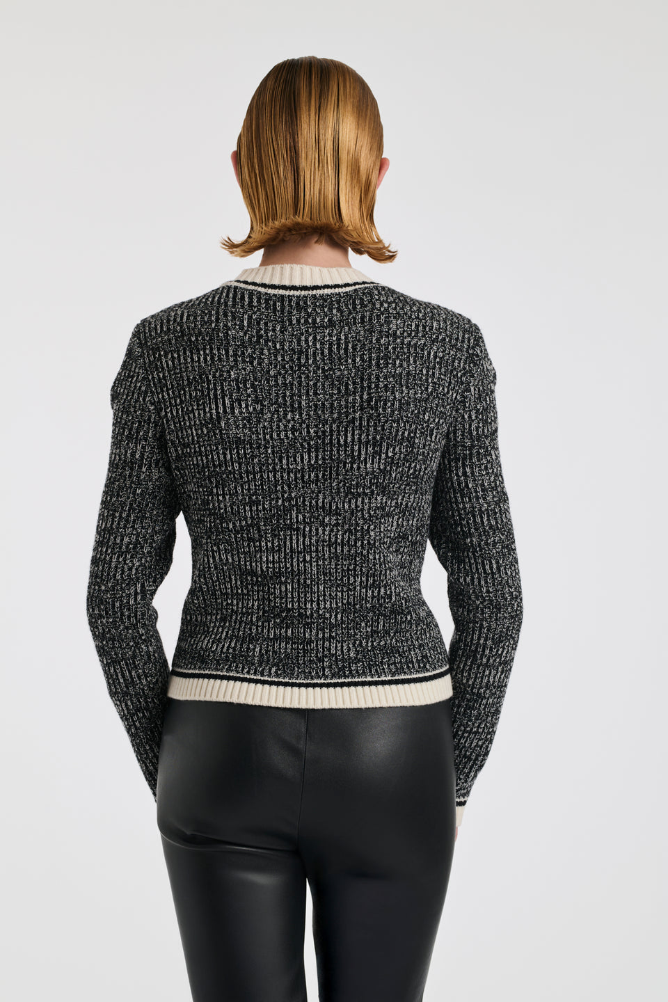 Cardigan bicolore en maille