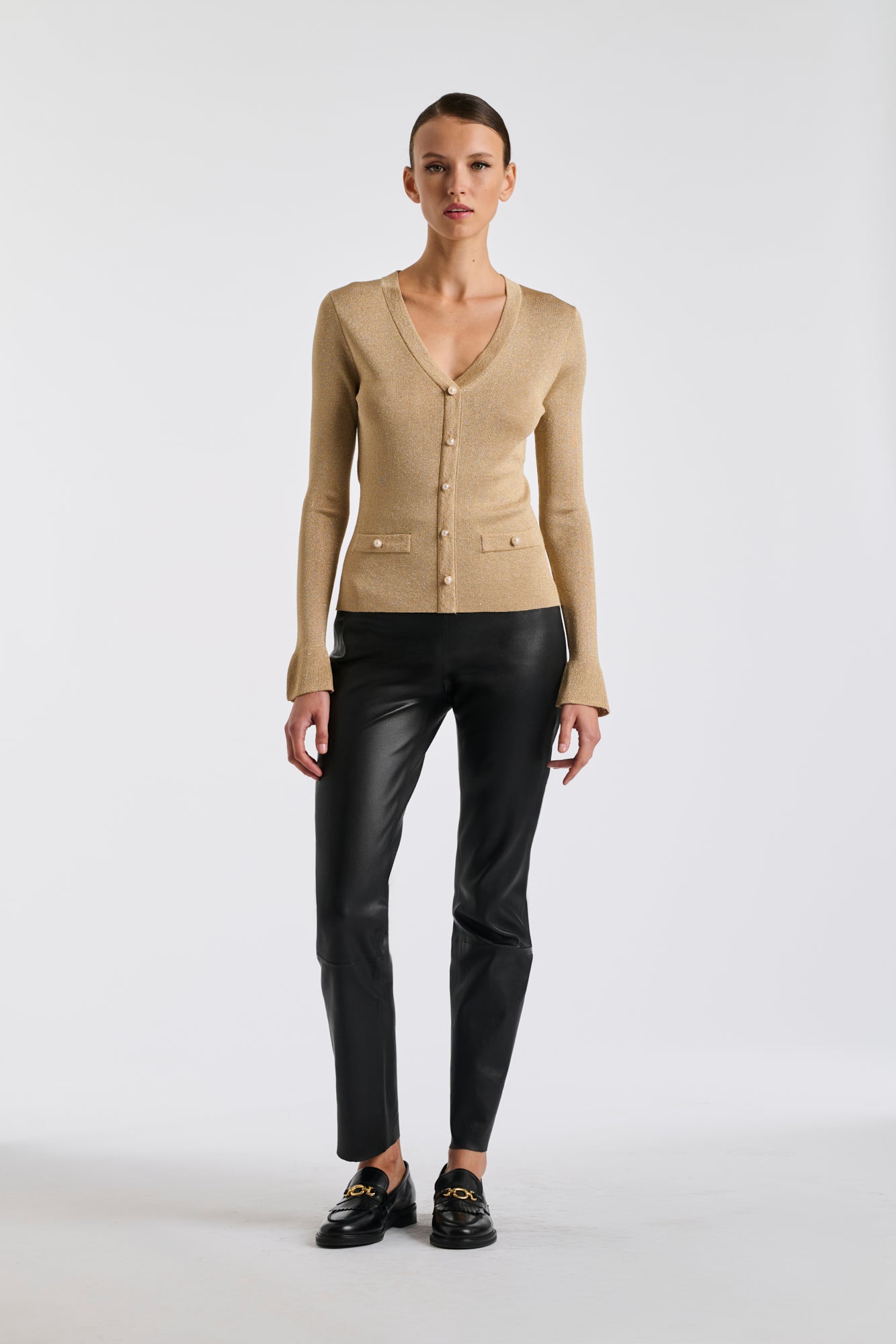 Cardigan en maille lurex