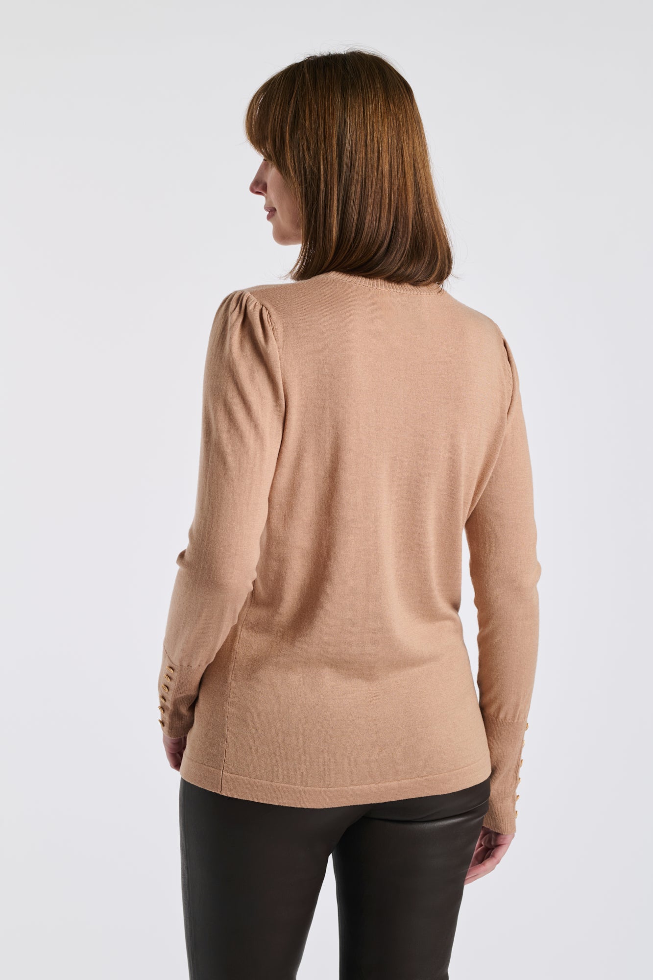 Pull col montant en soie et cachemire