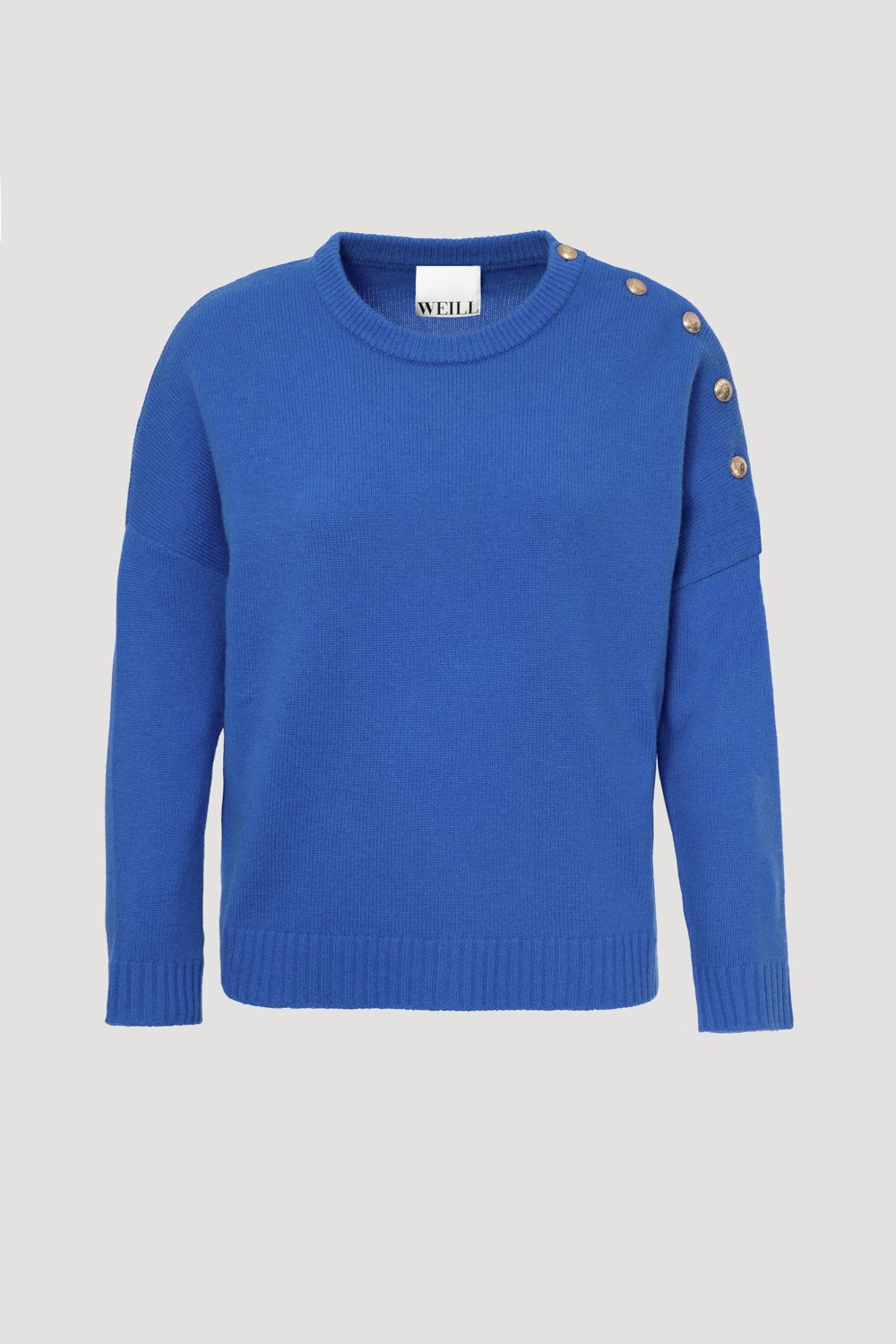 Pull col rond cachemire mélangé