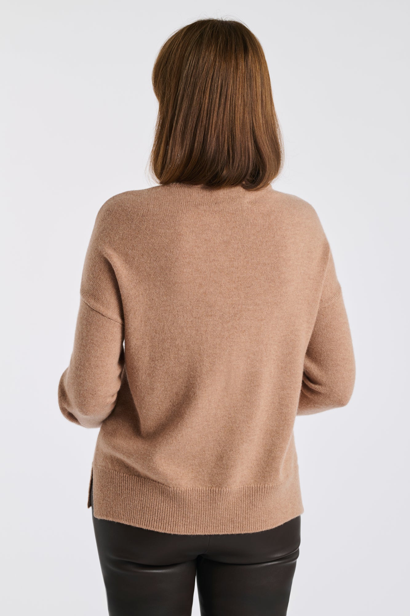 Funnel neck jumper in a cashmere blend