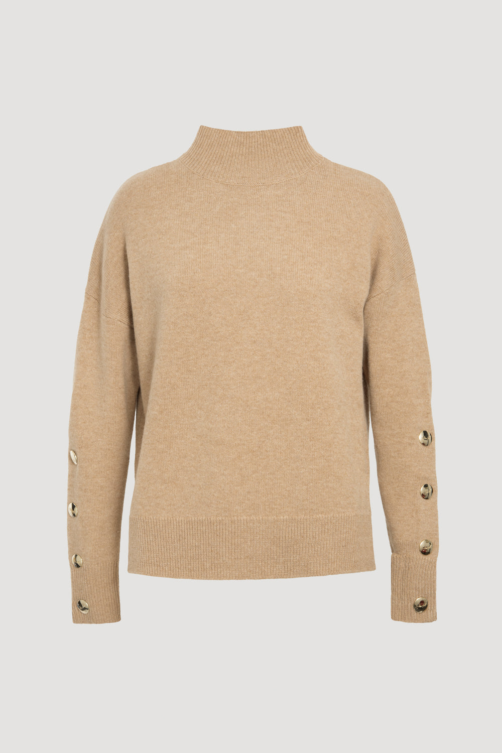 Funnel neck jumper in a cashmere blend