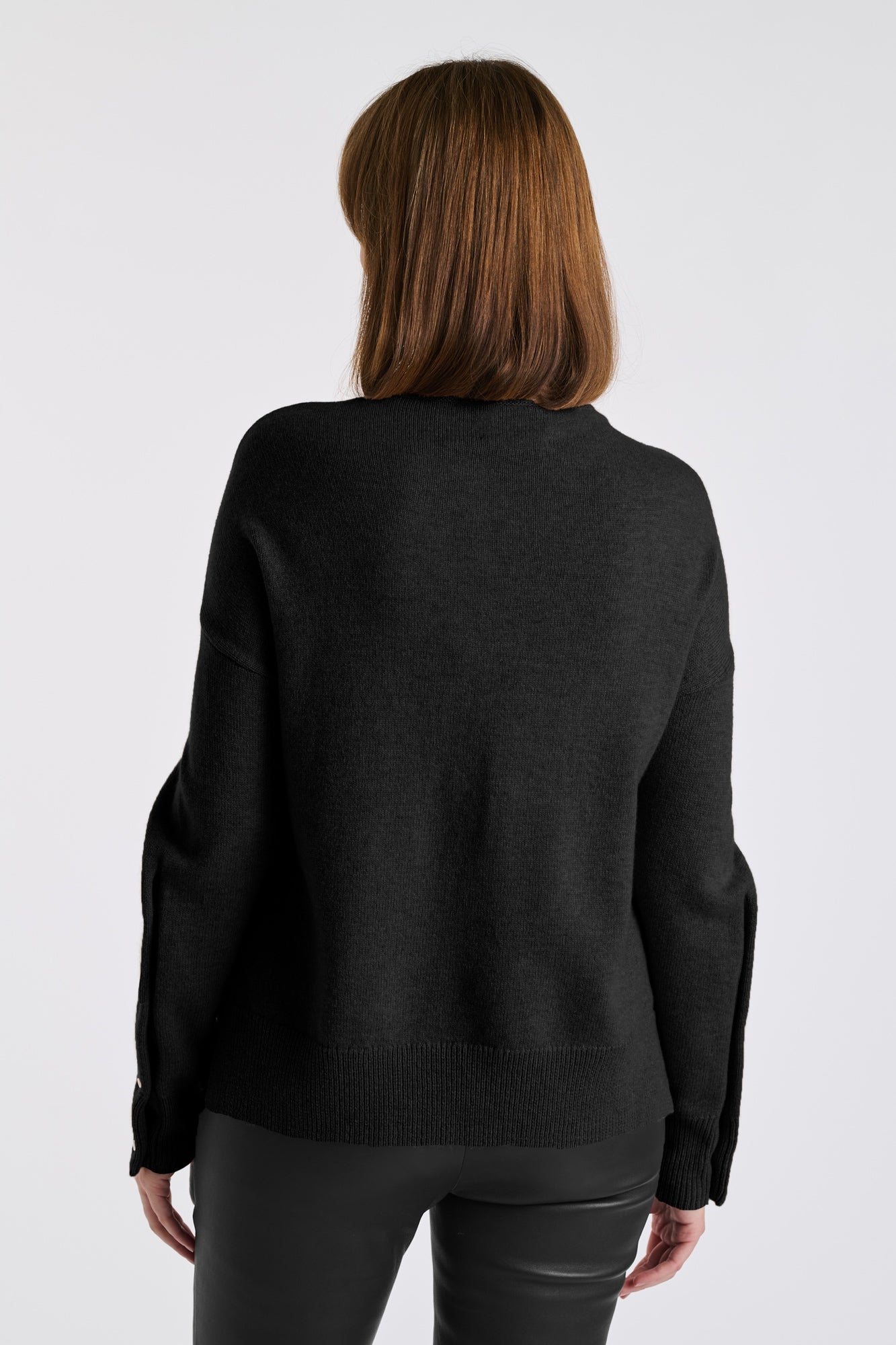 Funnel neck jumper in a cashmere blend