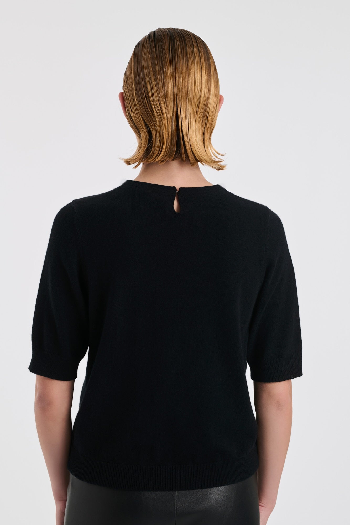 Pull manches courtes en cachemire