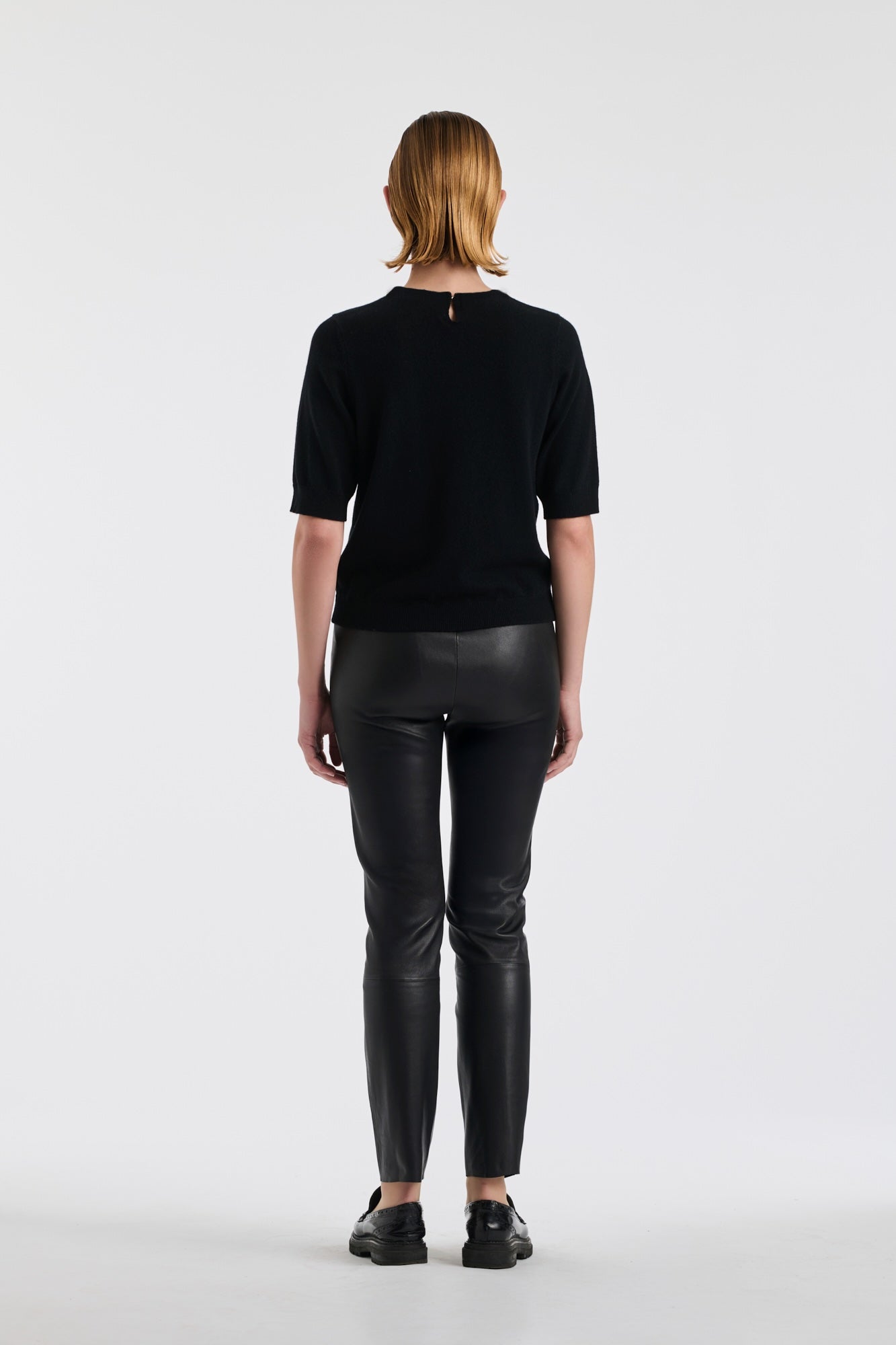 Pull manches courtes en cachemire