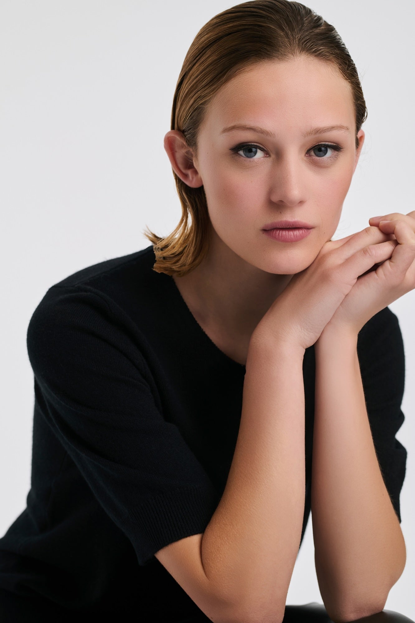 Pull manches courtes en cachemire