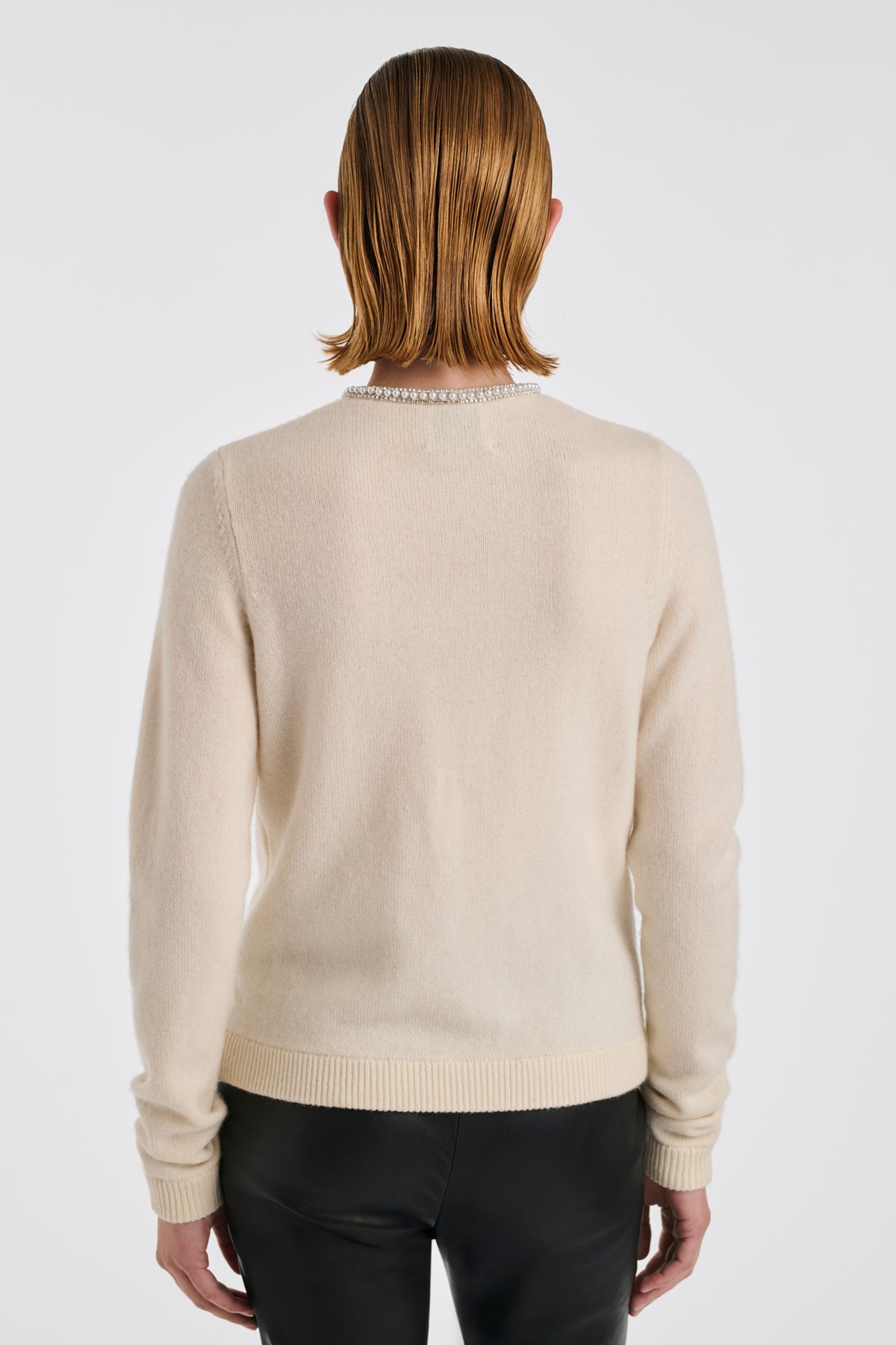 Cardigan à col perles et strass