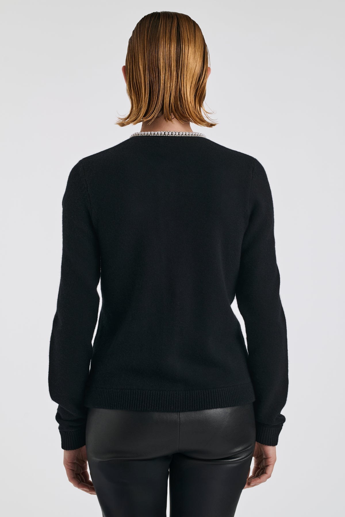 Cardigan à col perles et strass
