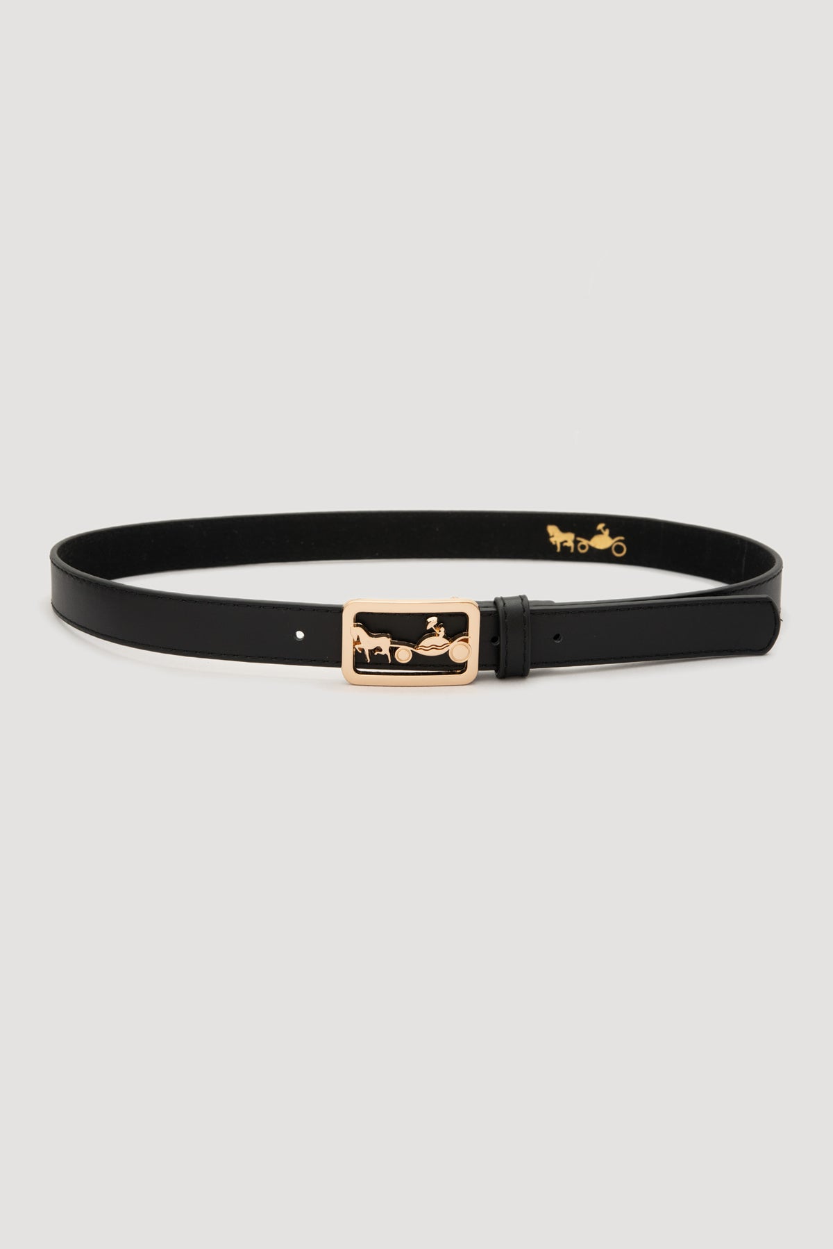 Ceinture en cuir et boucle calèche
