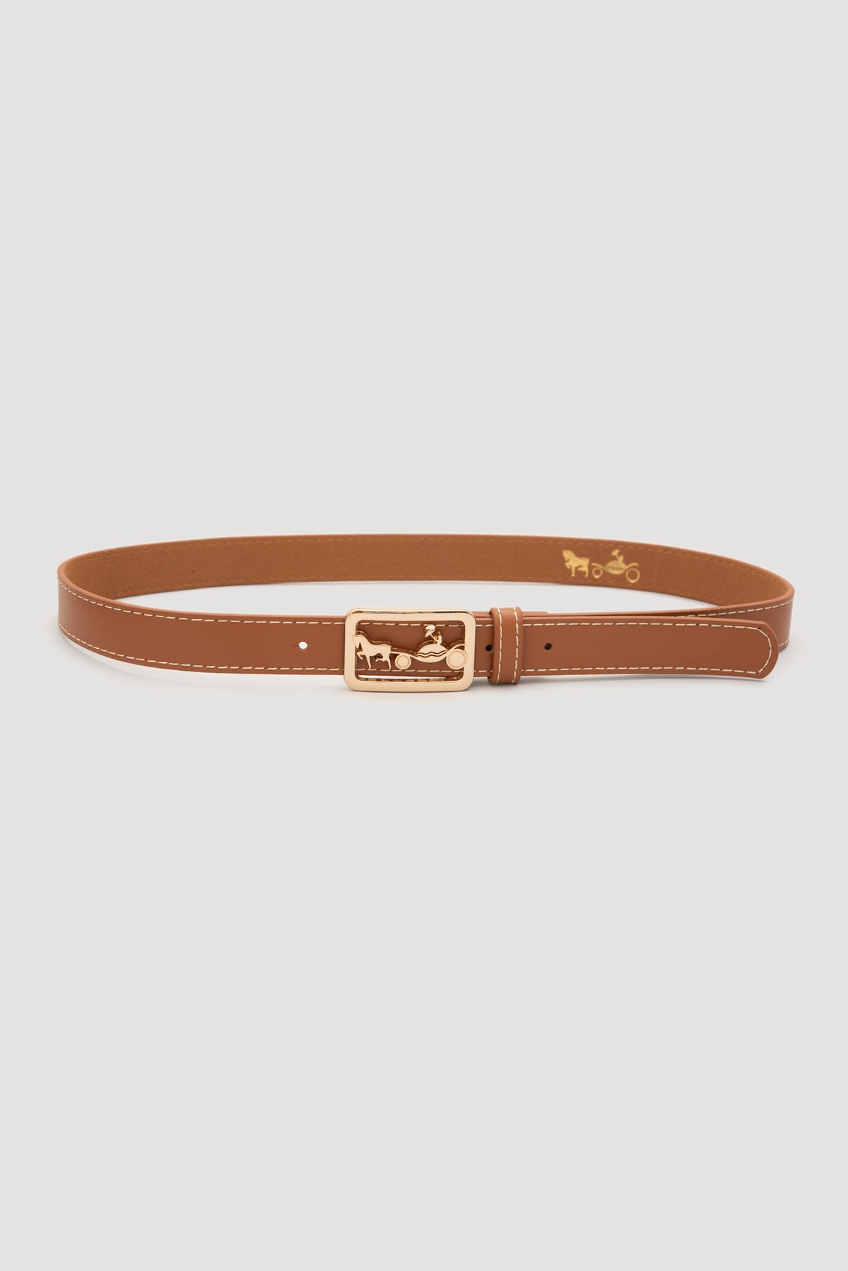 Ceinture en cuir et boucle calèche