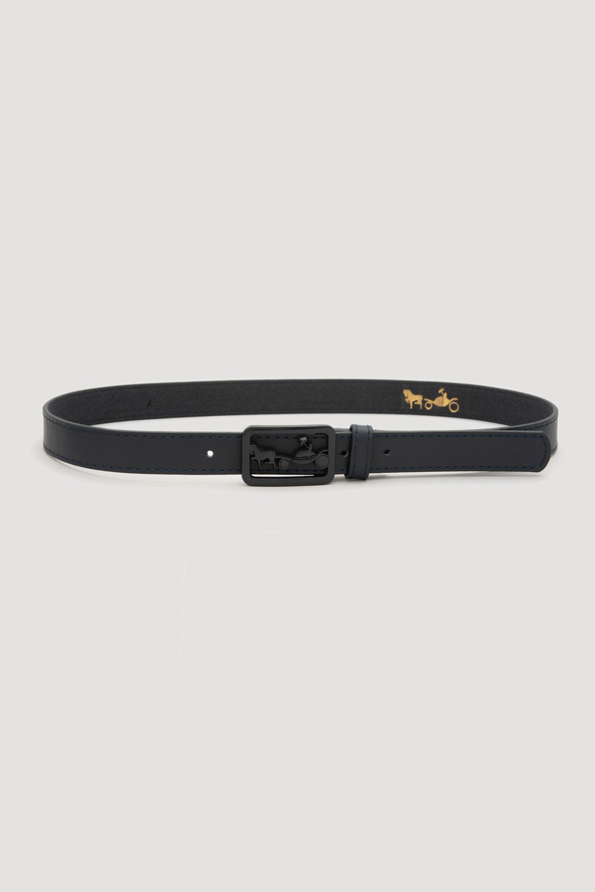Ceinture en cuir et boucle calèche