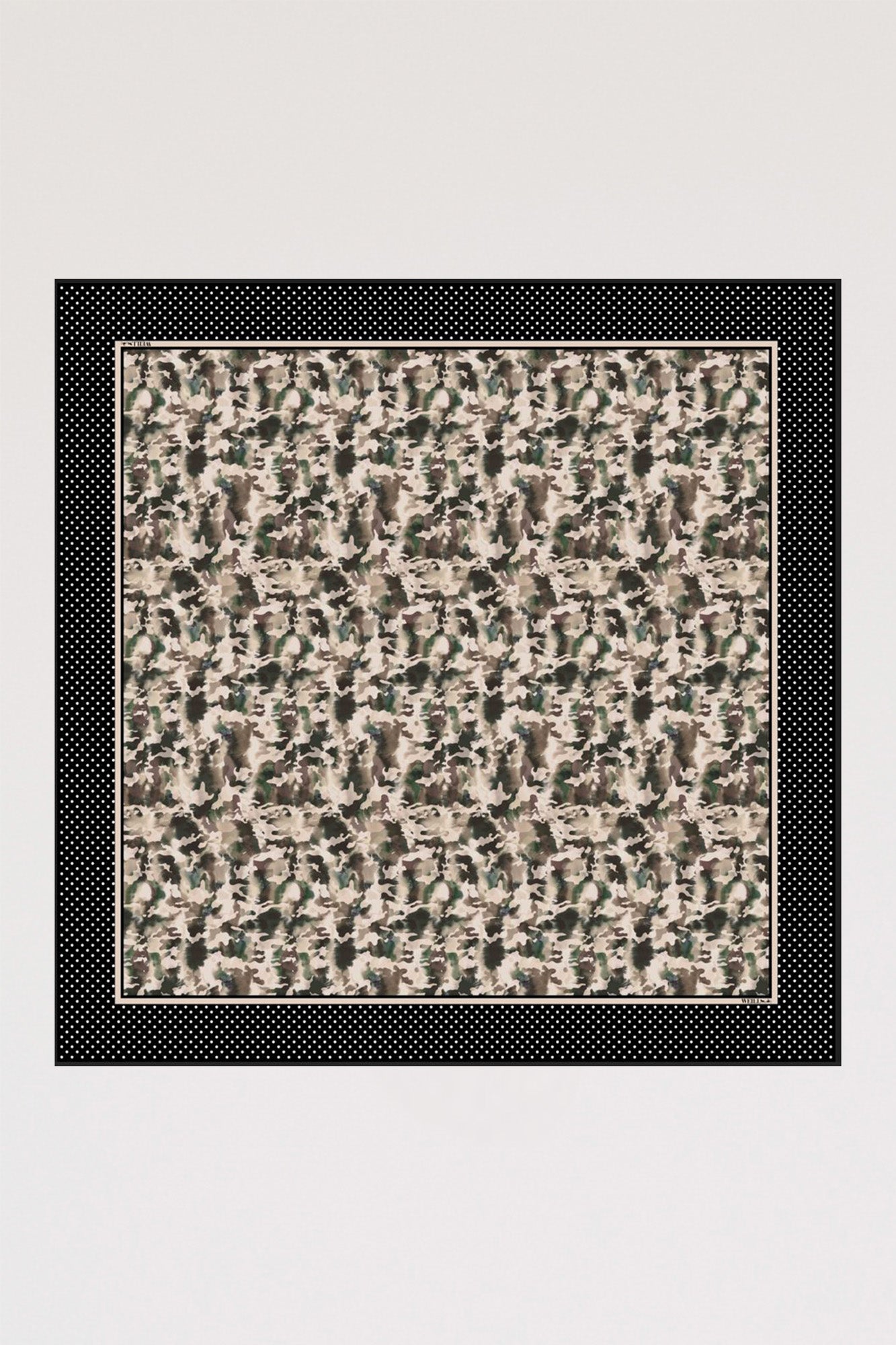 Camouflage print silk square scarf