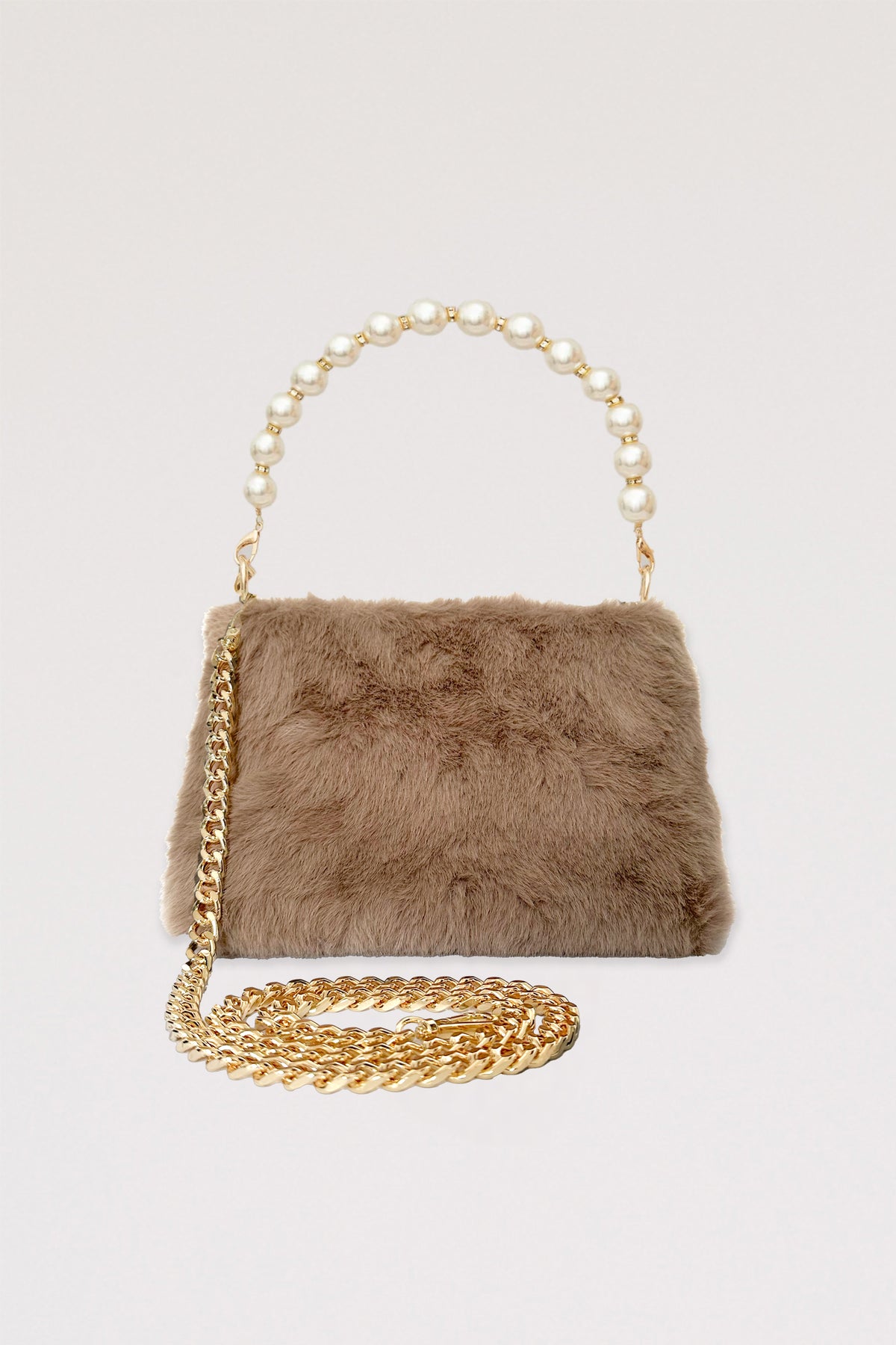 Pochette Flocon en eco-fourrure
