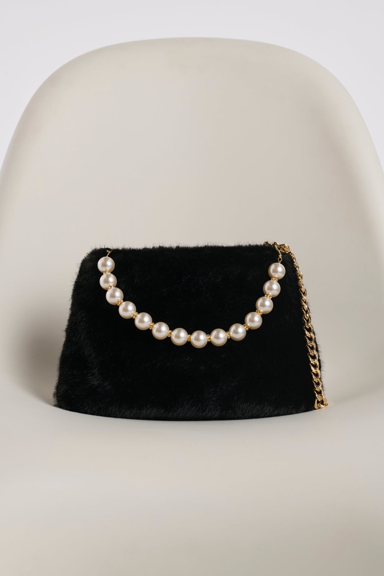 Pochette Flocon en eco-fourrure