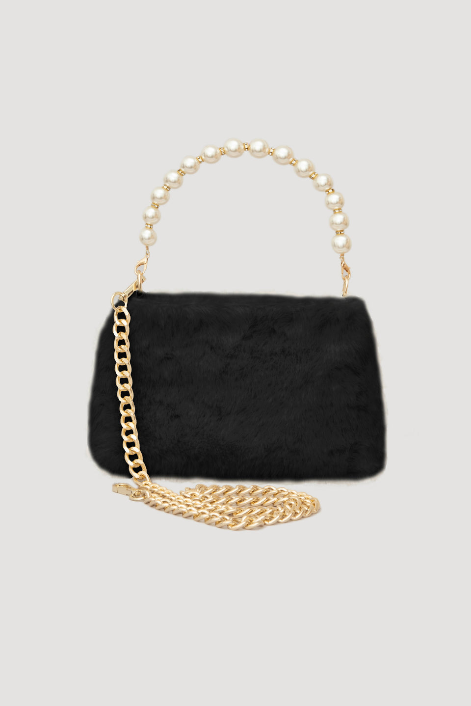 Pochette Flocon en eco-fourrure