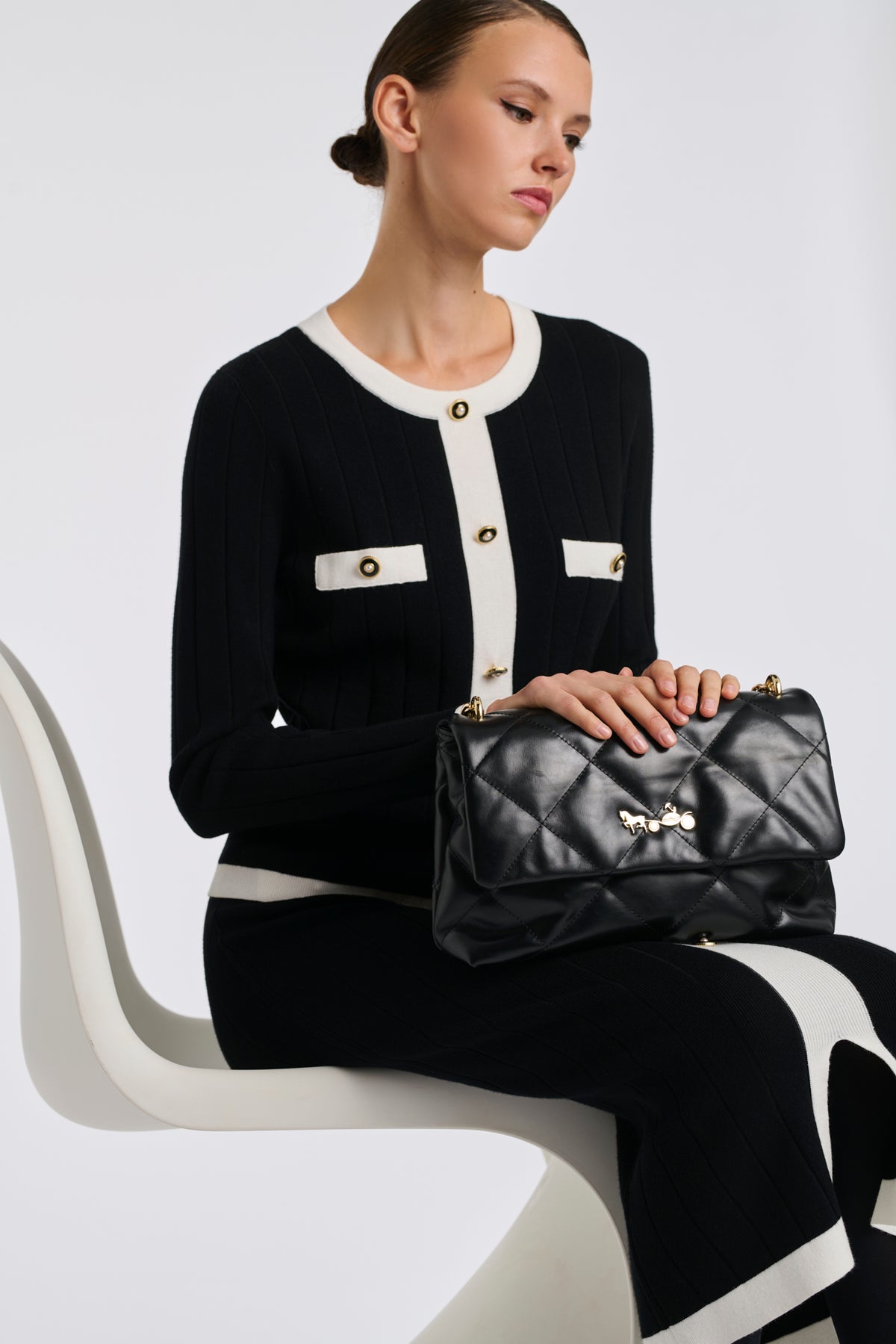 Sac Romy en cuir matelassé
