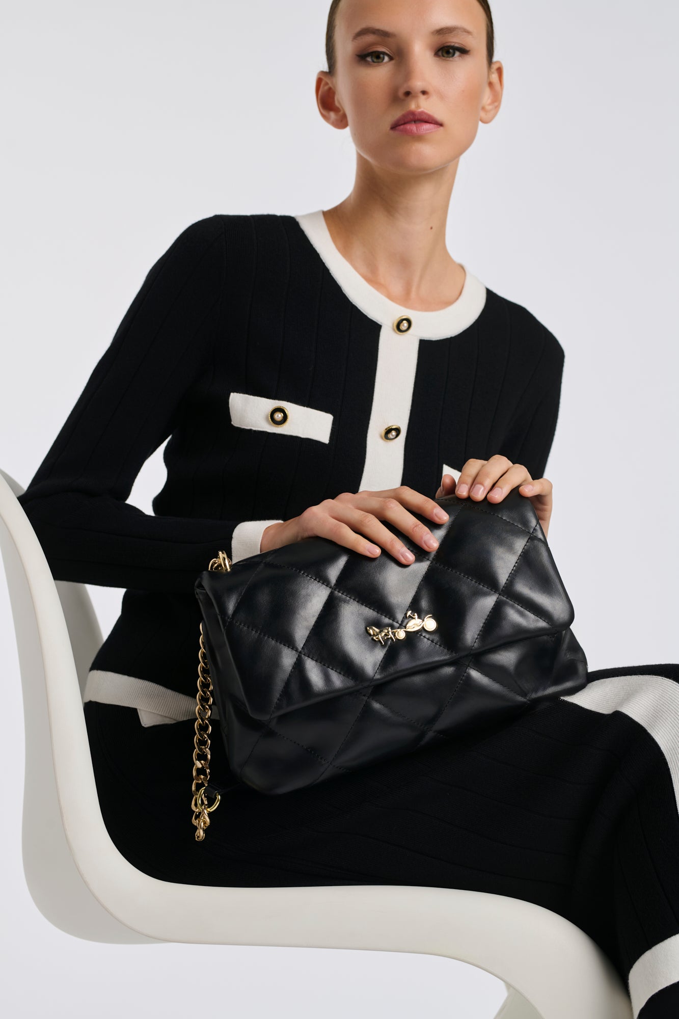 Sac Romy en cuir matelassé