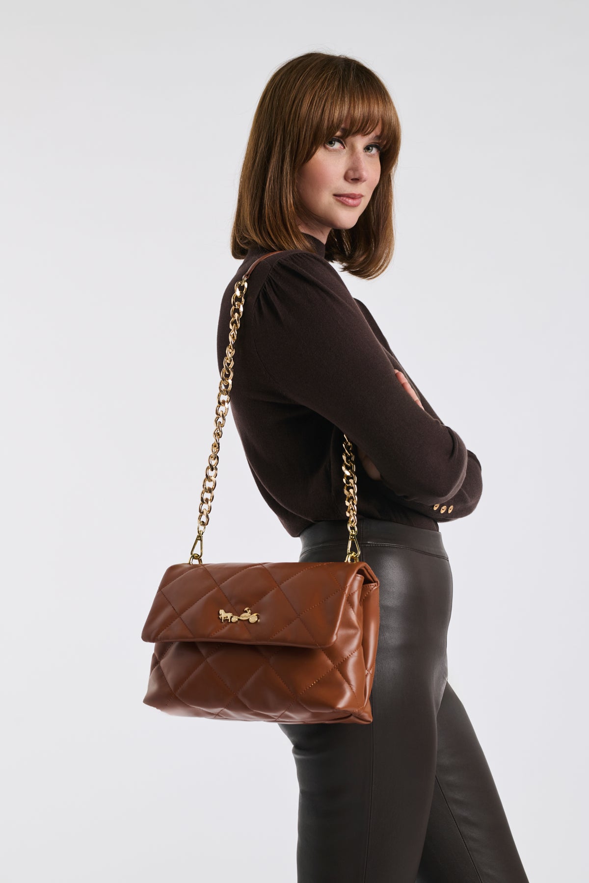Sac Romy en cuir matelassé