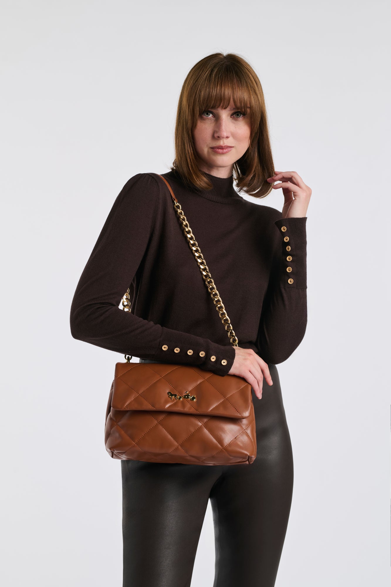 Sac Romy en cuir matelassé