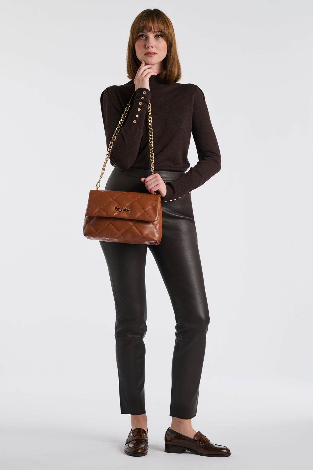 Sac Romy en cuir matelassé