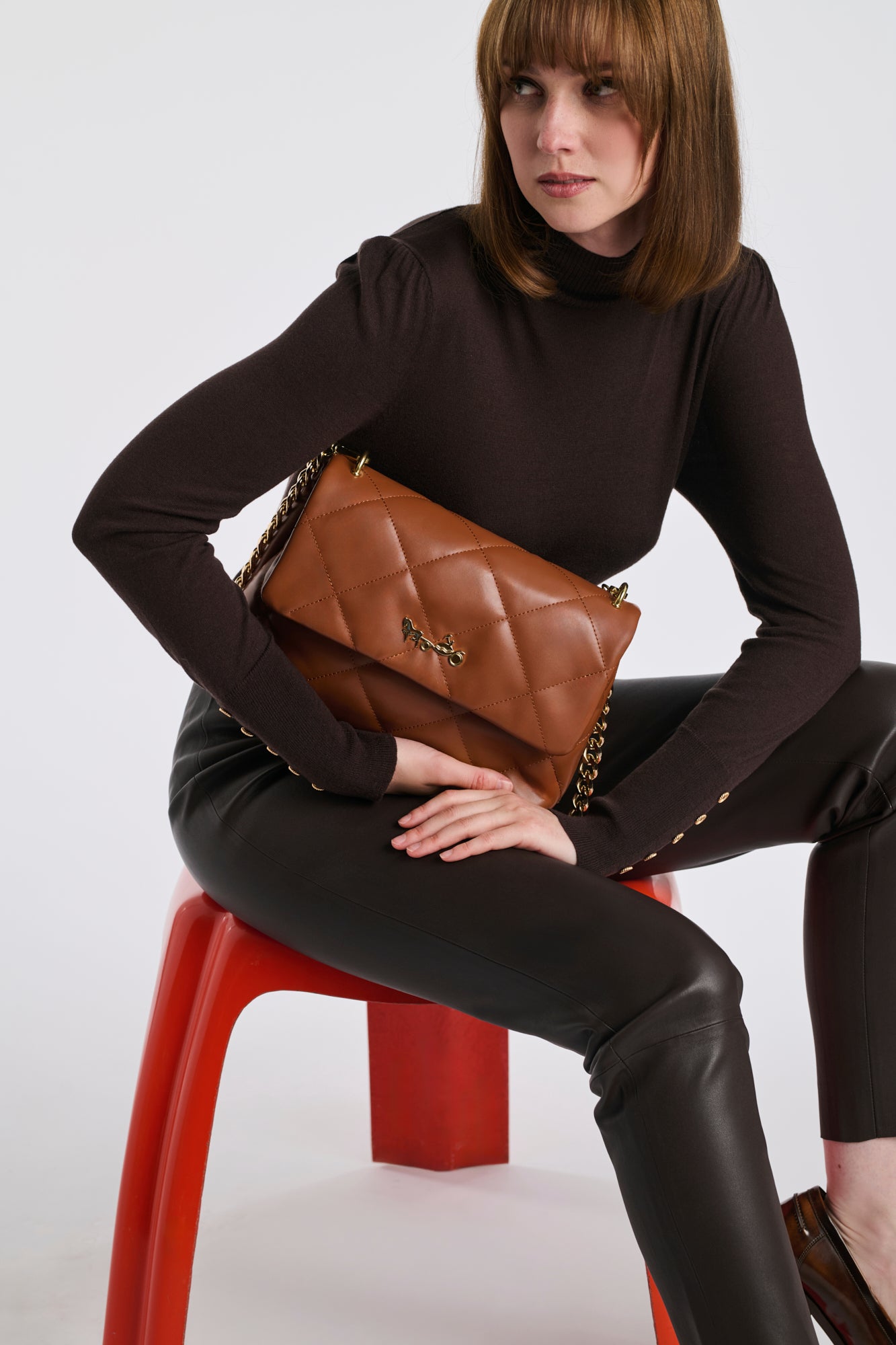 Sac Romy en cuir matelassé