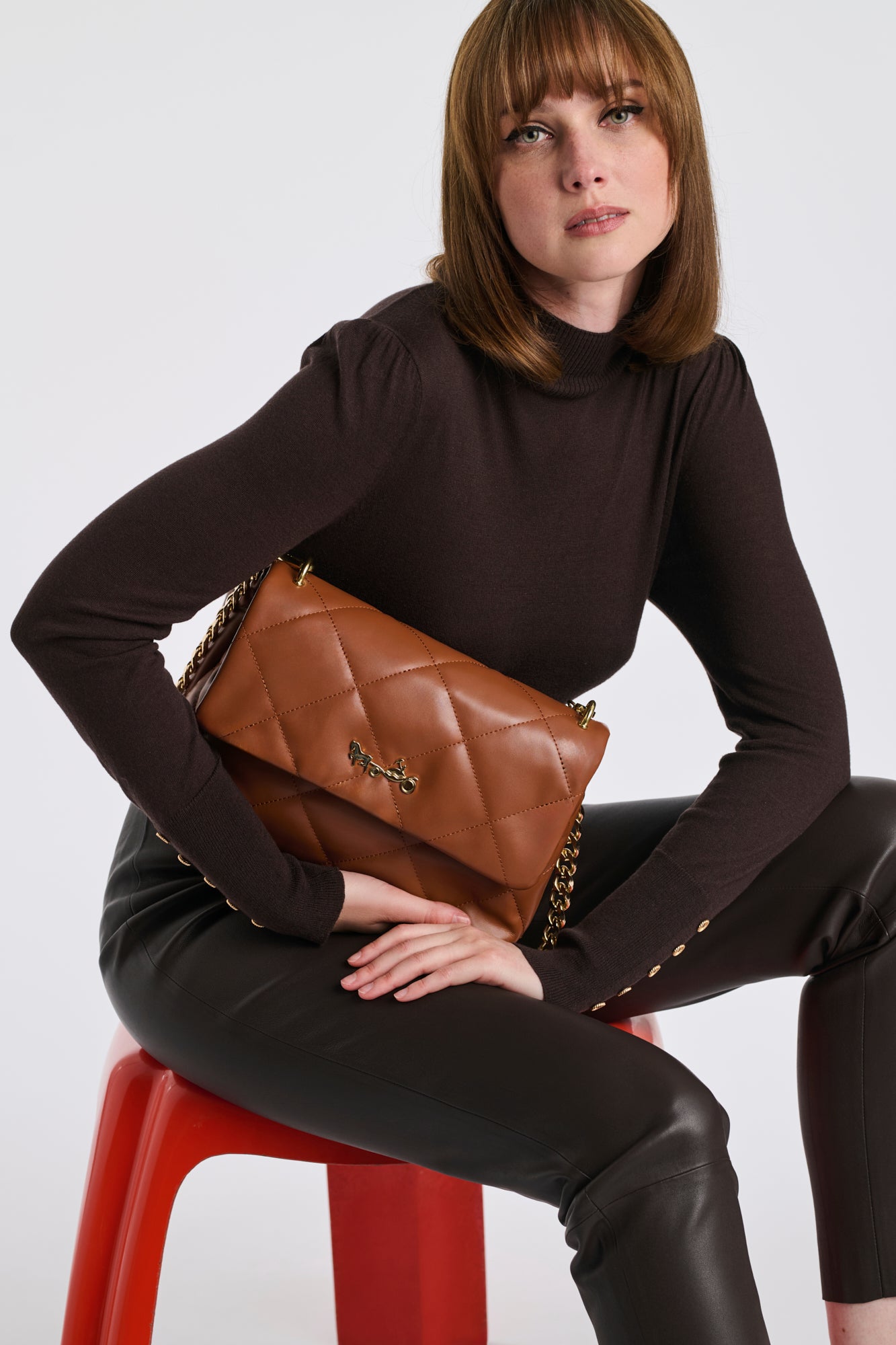 Sac Romy en cuir matelassé