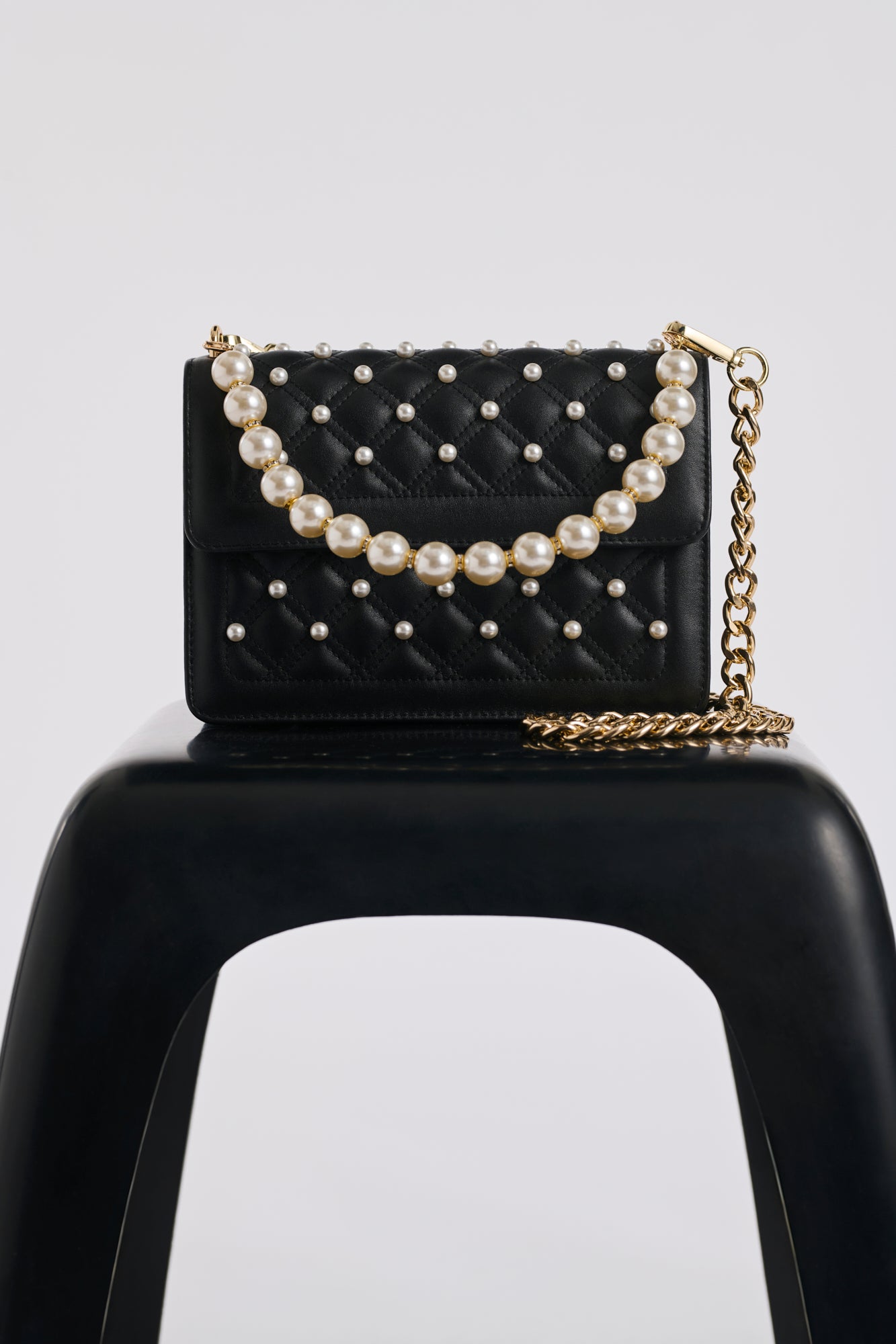Sac Fanny en cuir et perles