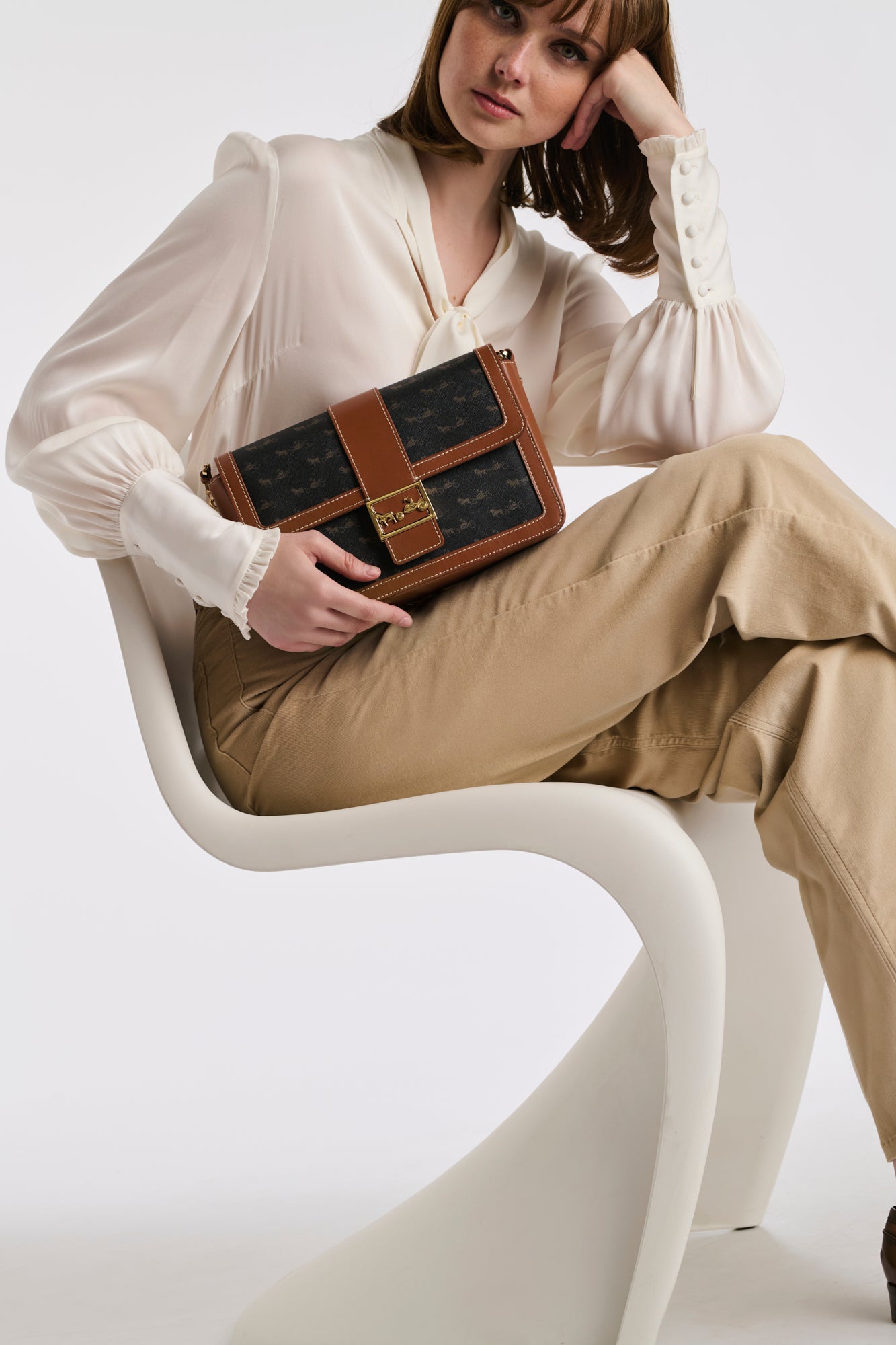 Sac Mac Mahon en cuir et toile