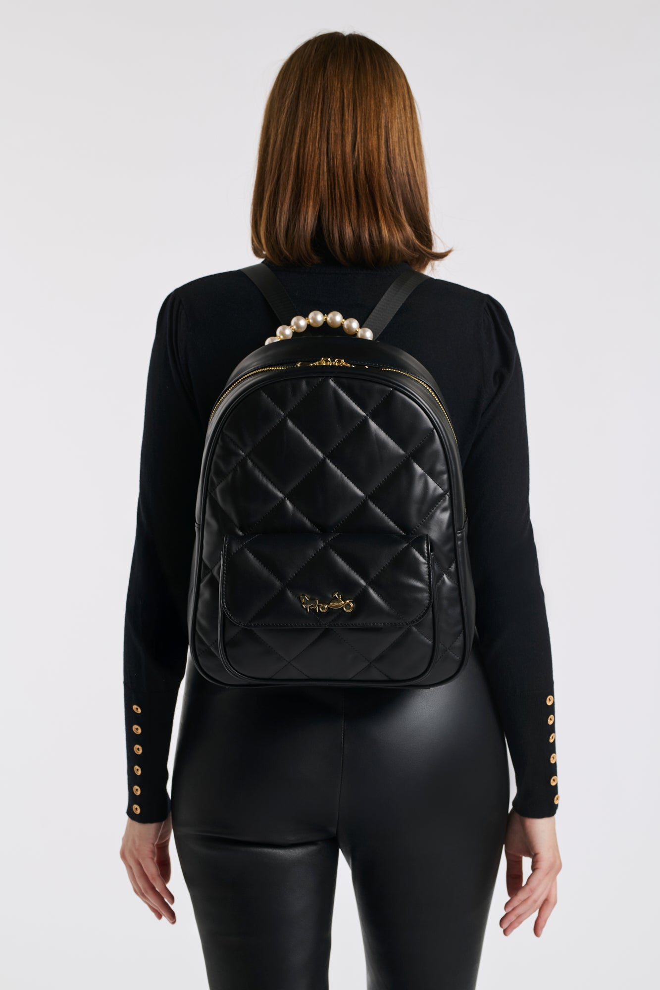 Sac à dos Léa en cuir matelassé