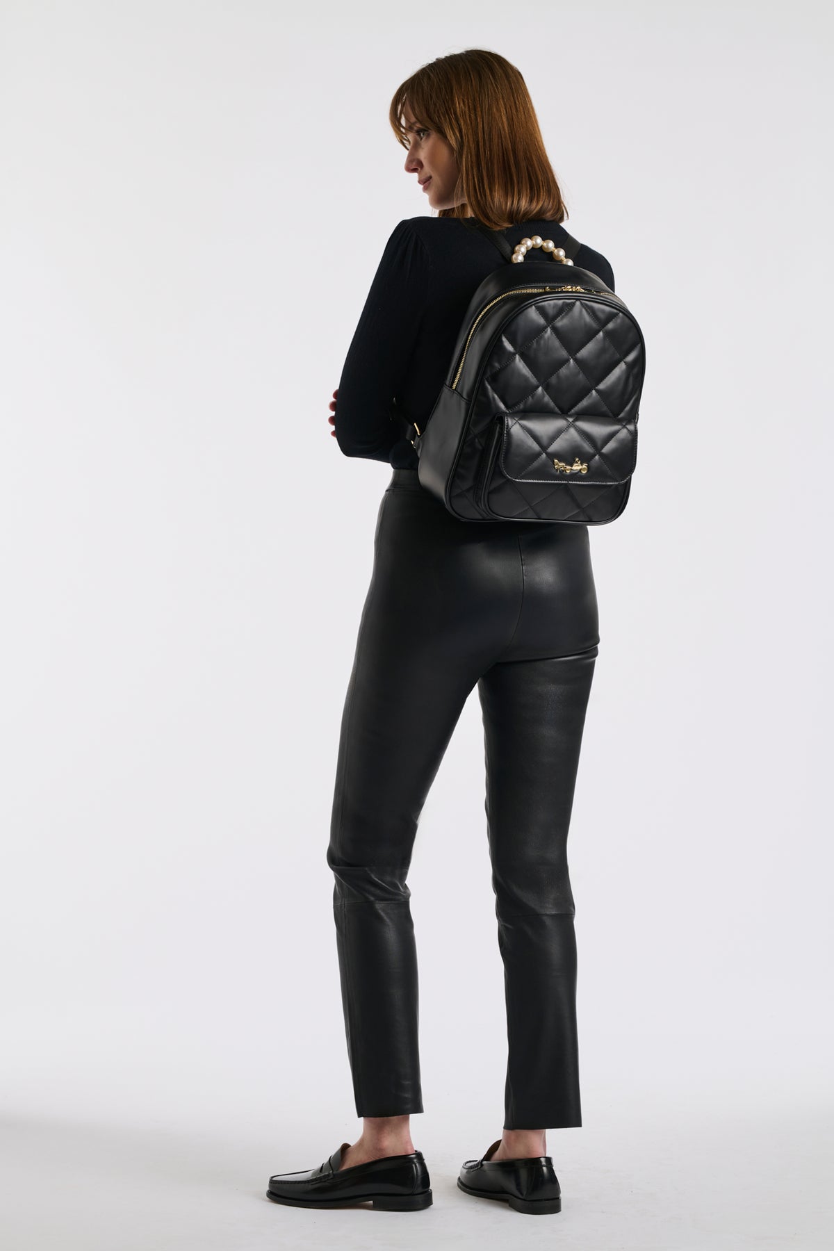 Sac à dos Léa en cuir matelassé