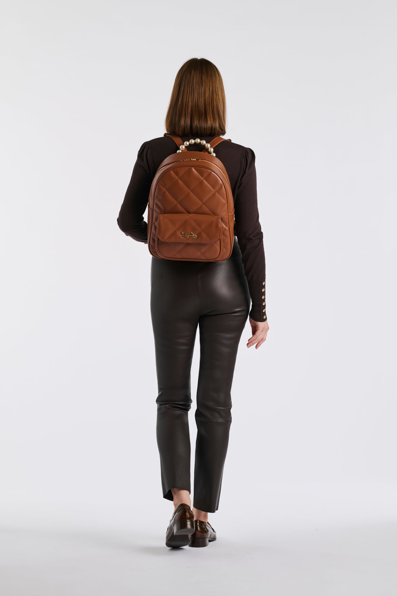 Sac à dos Léa en cuir matelassé