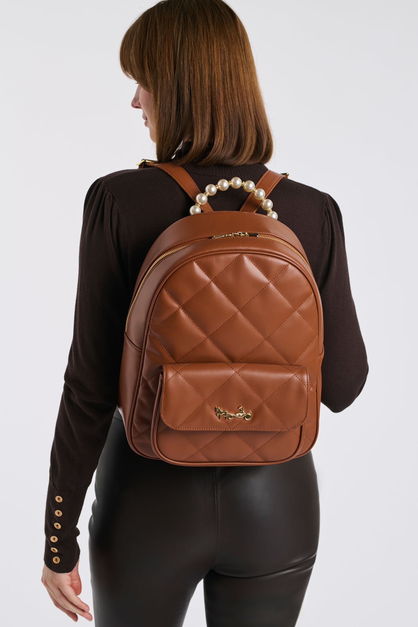 Sac à dos Léa en cuir matelassé