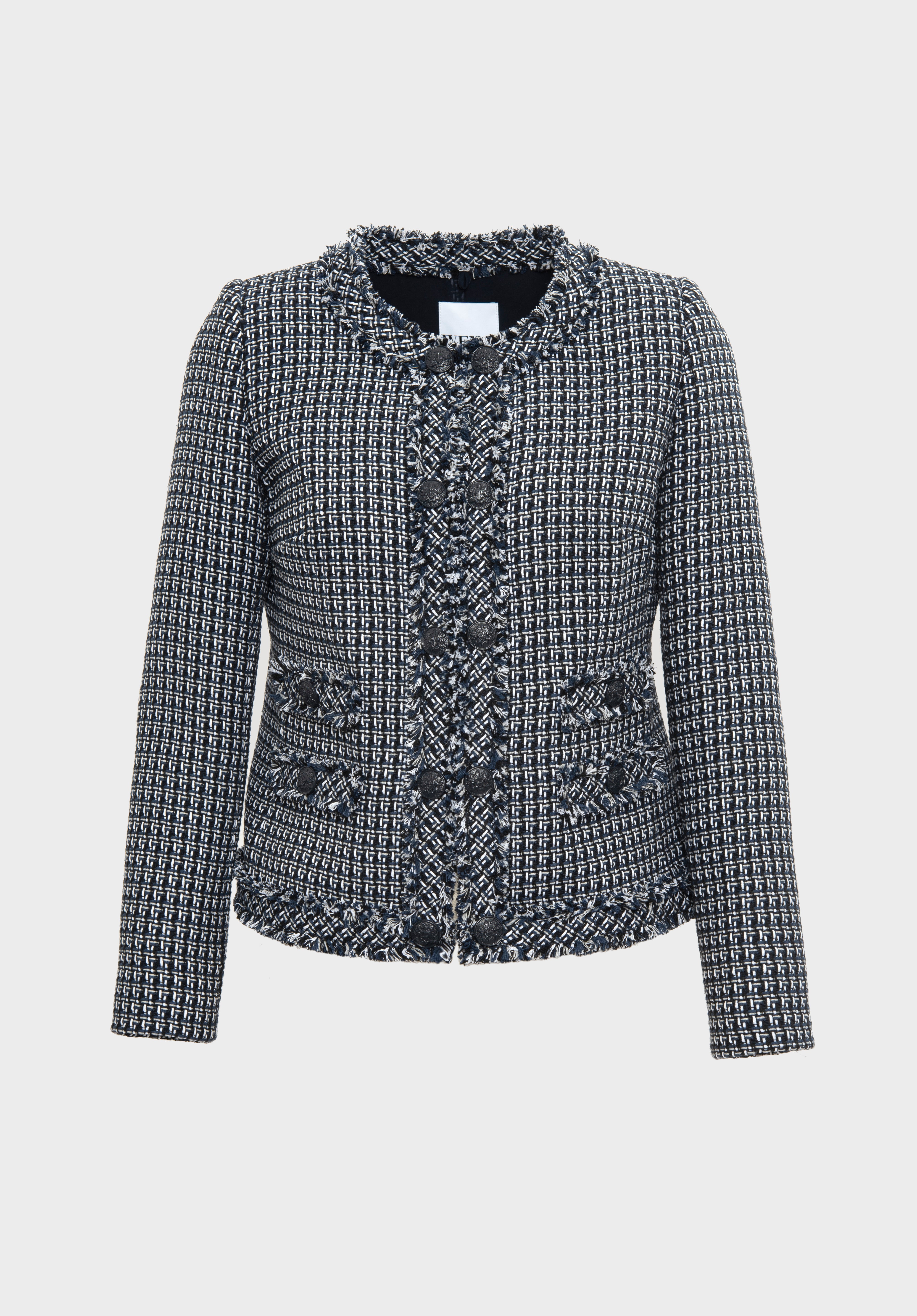 Veste en tweed bicolore