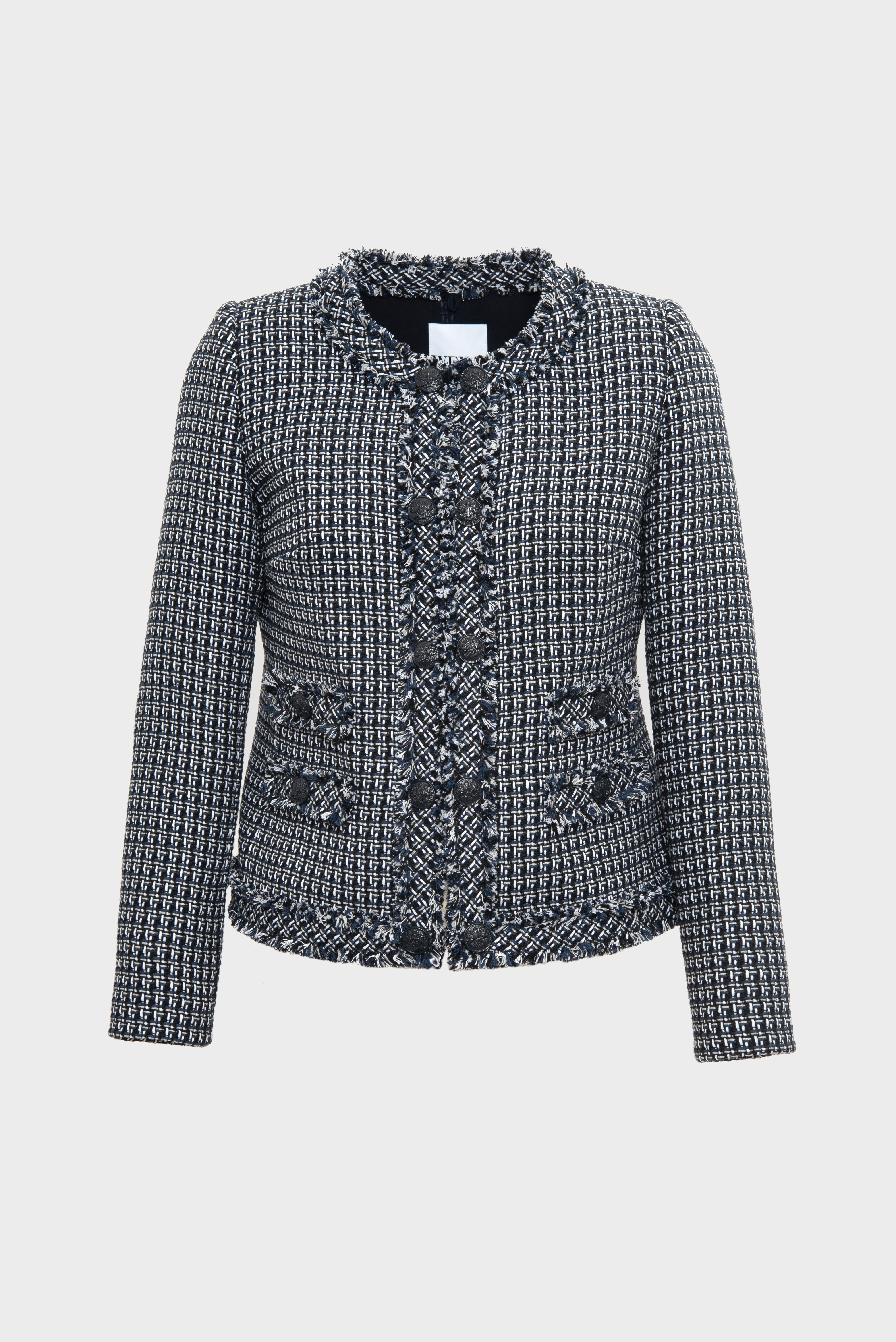 Two-tone tweed jacket