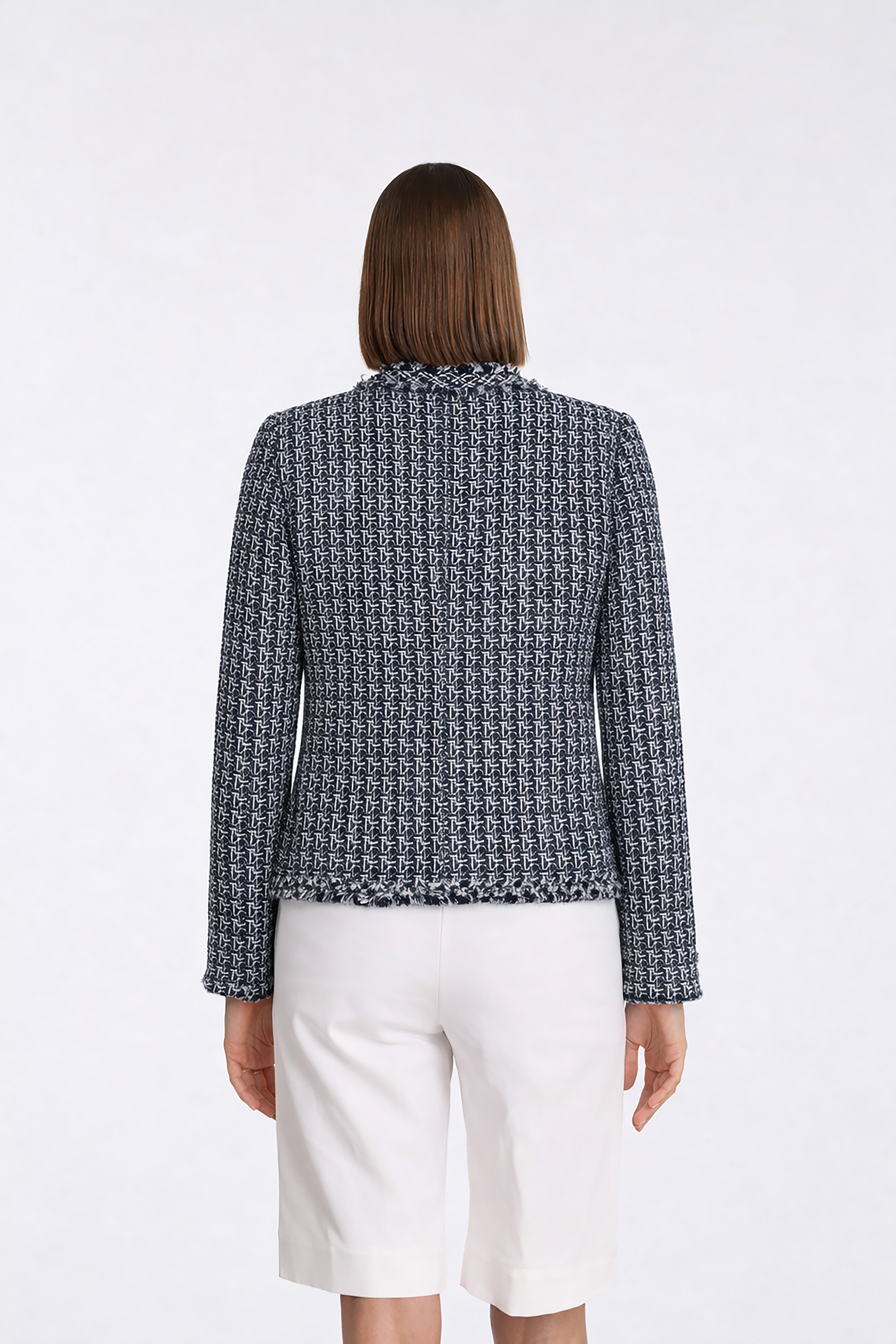 Veste en tweed bicolore