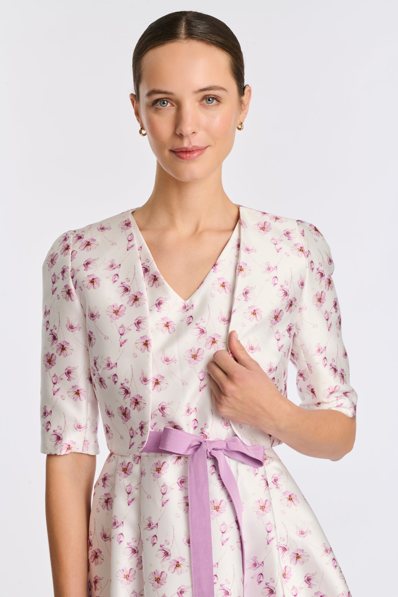 Boléro en taffetas imprimé