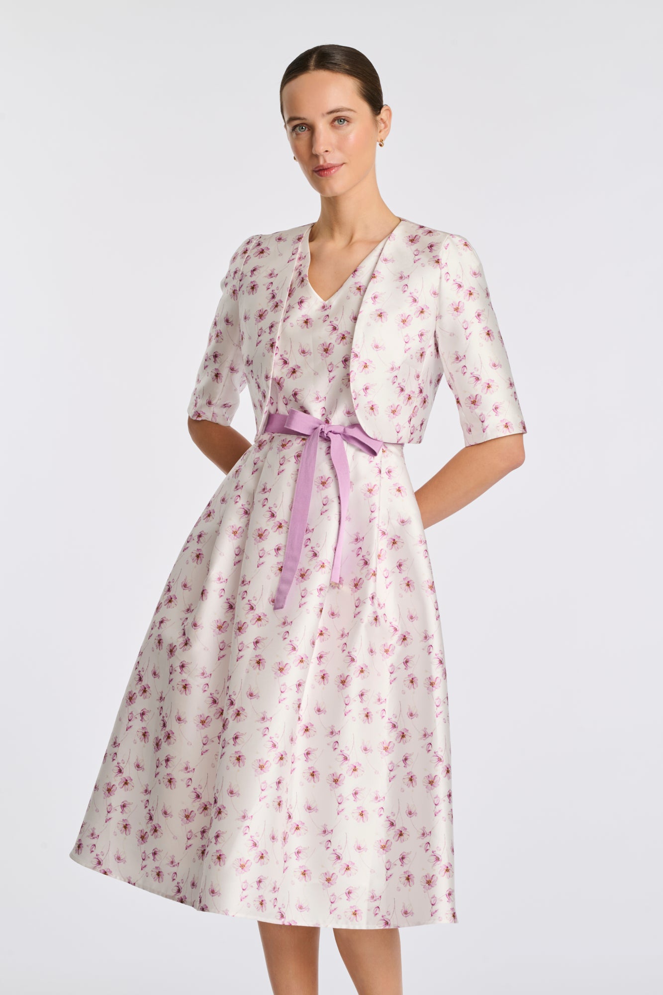 Boléro en taffetas imprimé