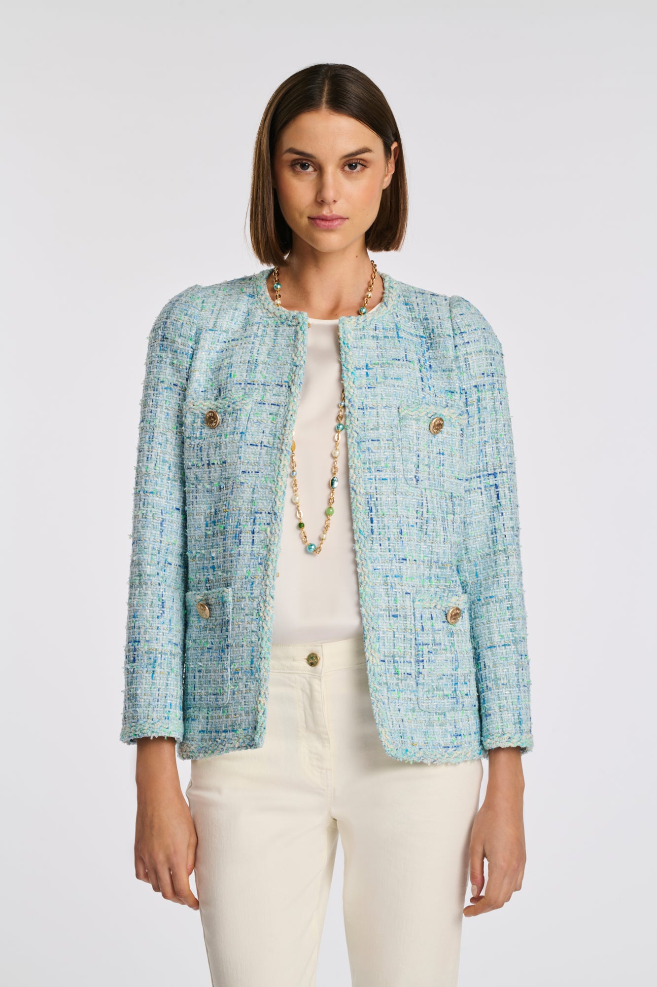 Veste en tweed fantaisie