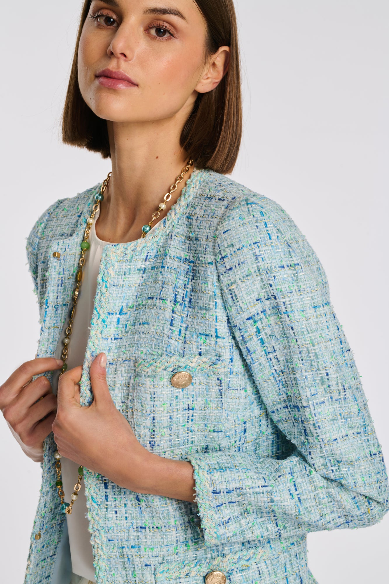 Veste en tweed fantaisie