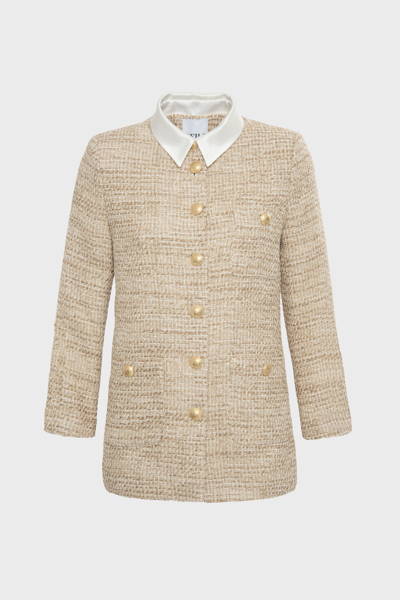 Veste chemise en tweed