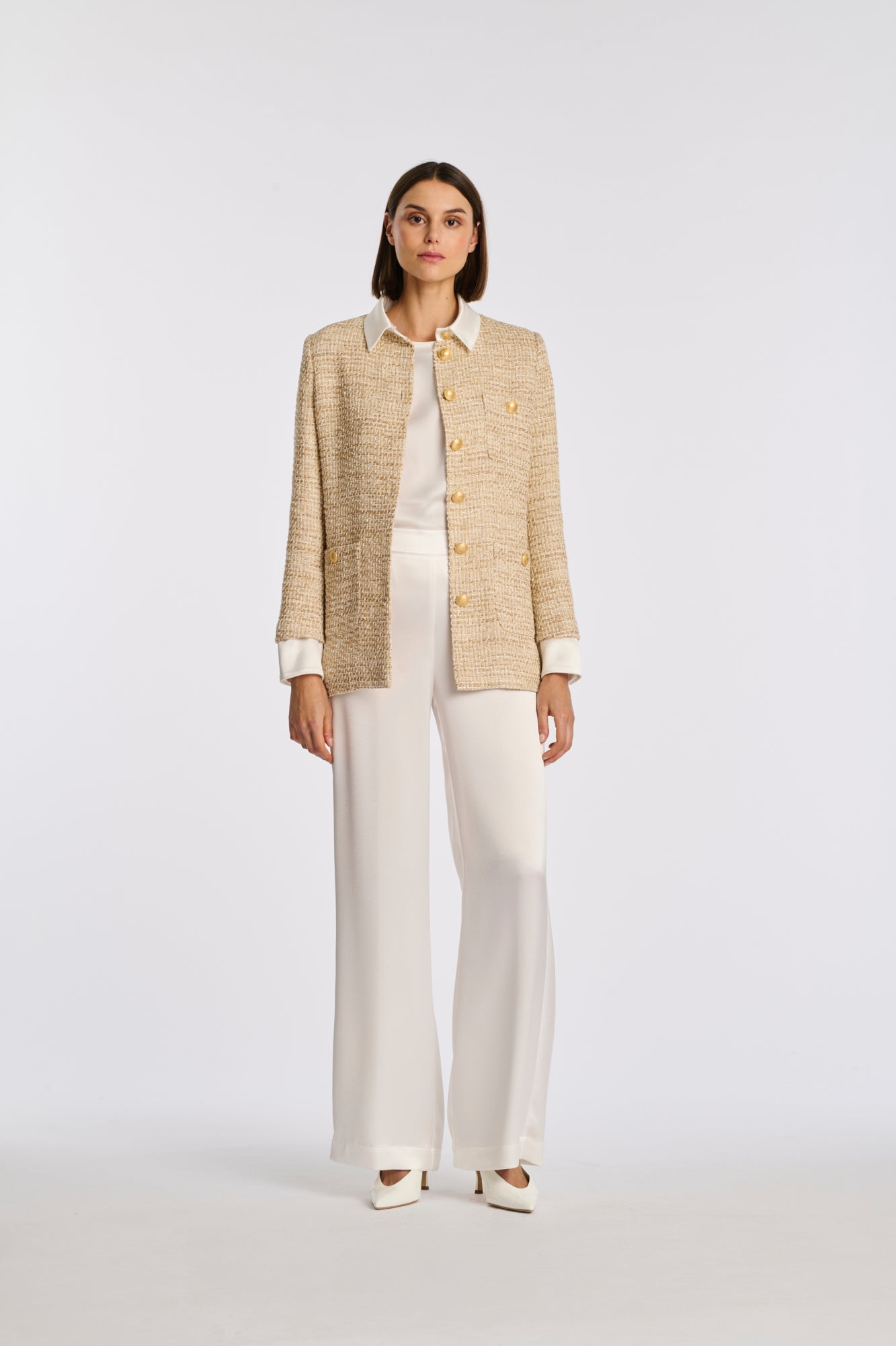 Veste chemise en tweed