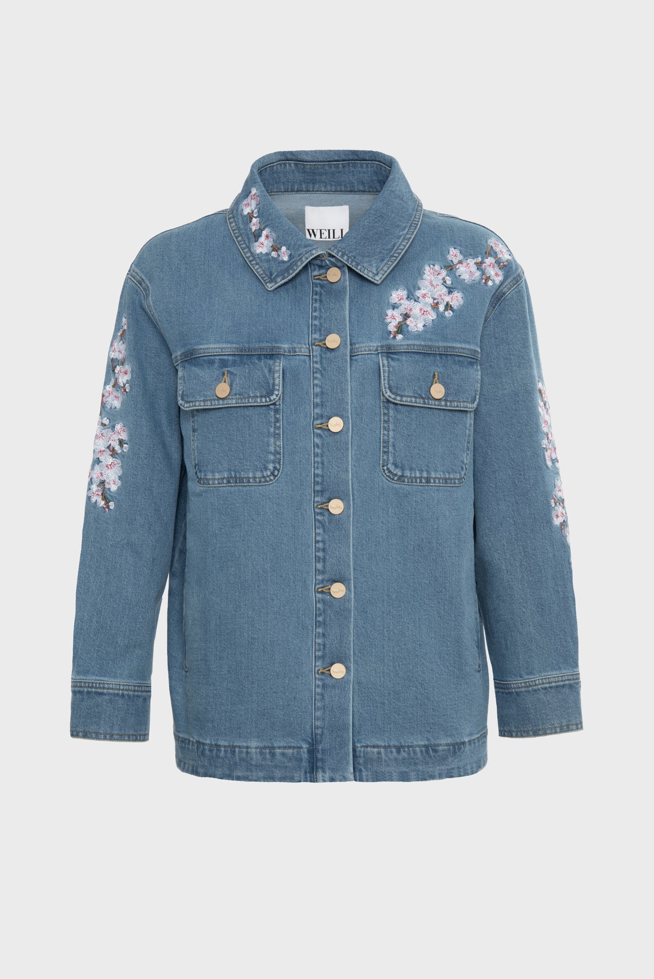 Blouson en jean brodé