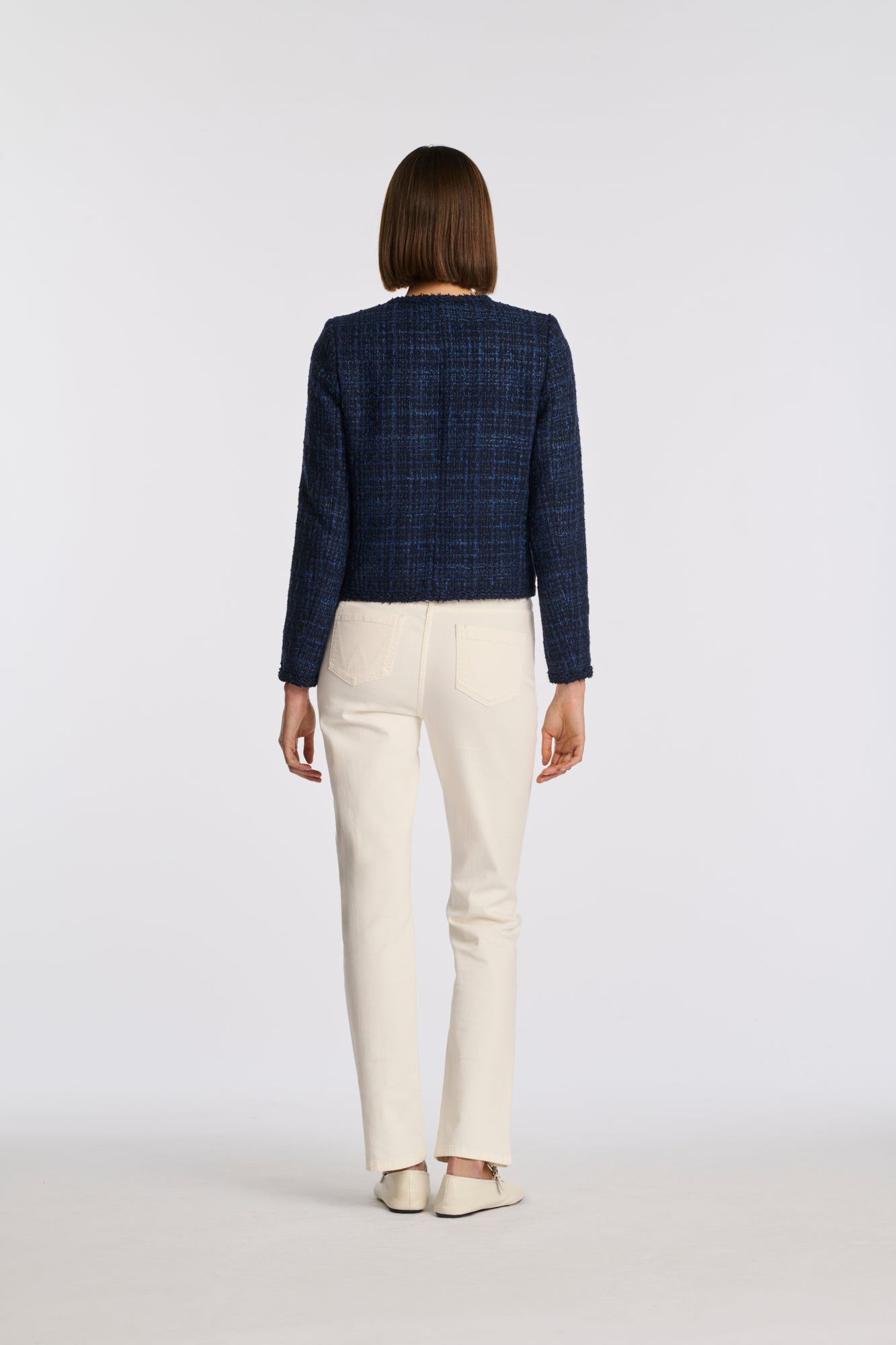 Veste en tweed galonnée