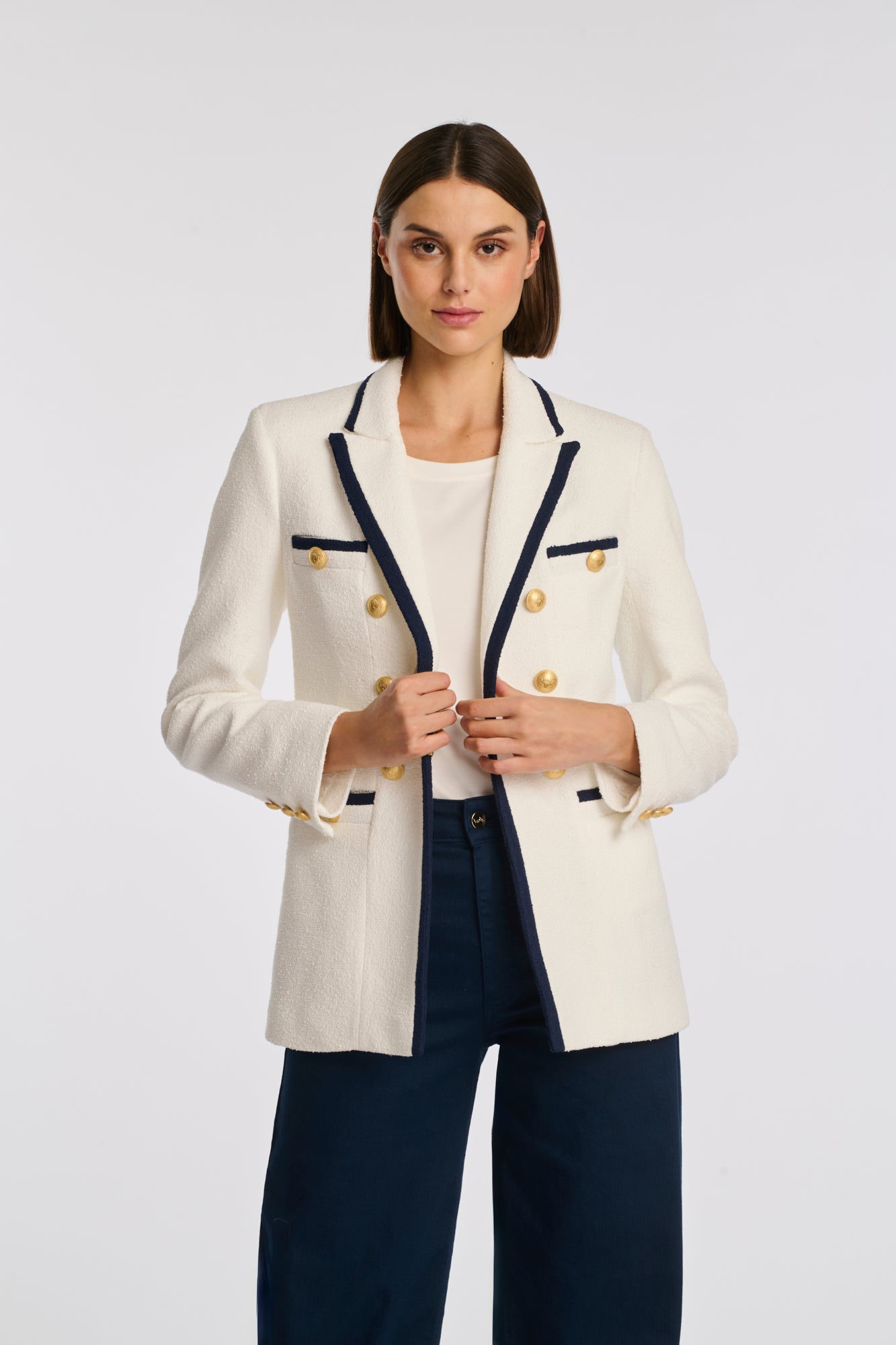 Blazer en bouclette de coton