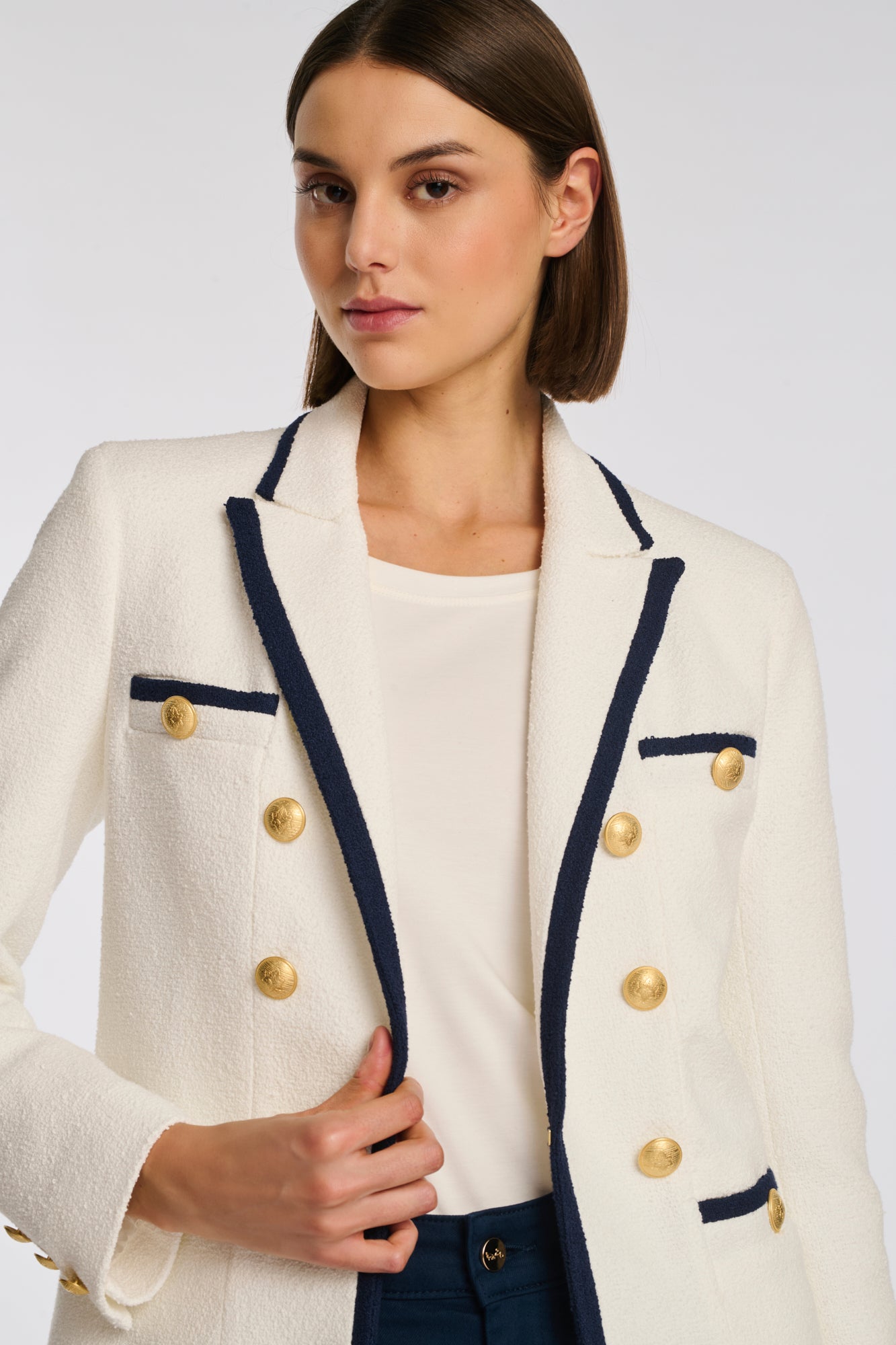 Blazer en bouclette de coton