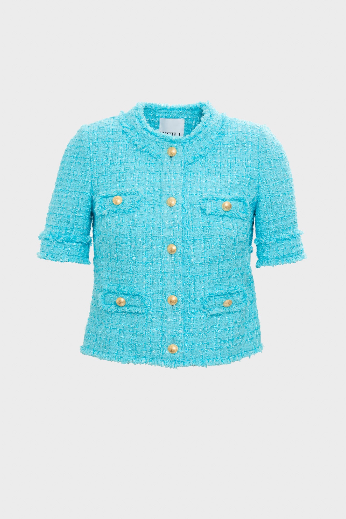 Veste manches courtes en tweed