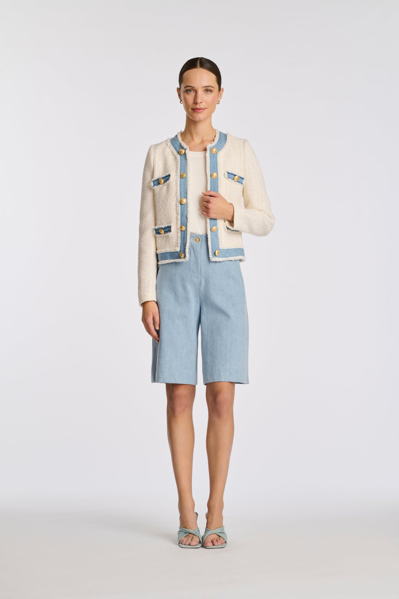 Veste en tweed et jean