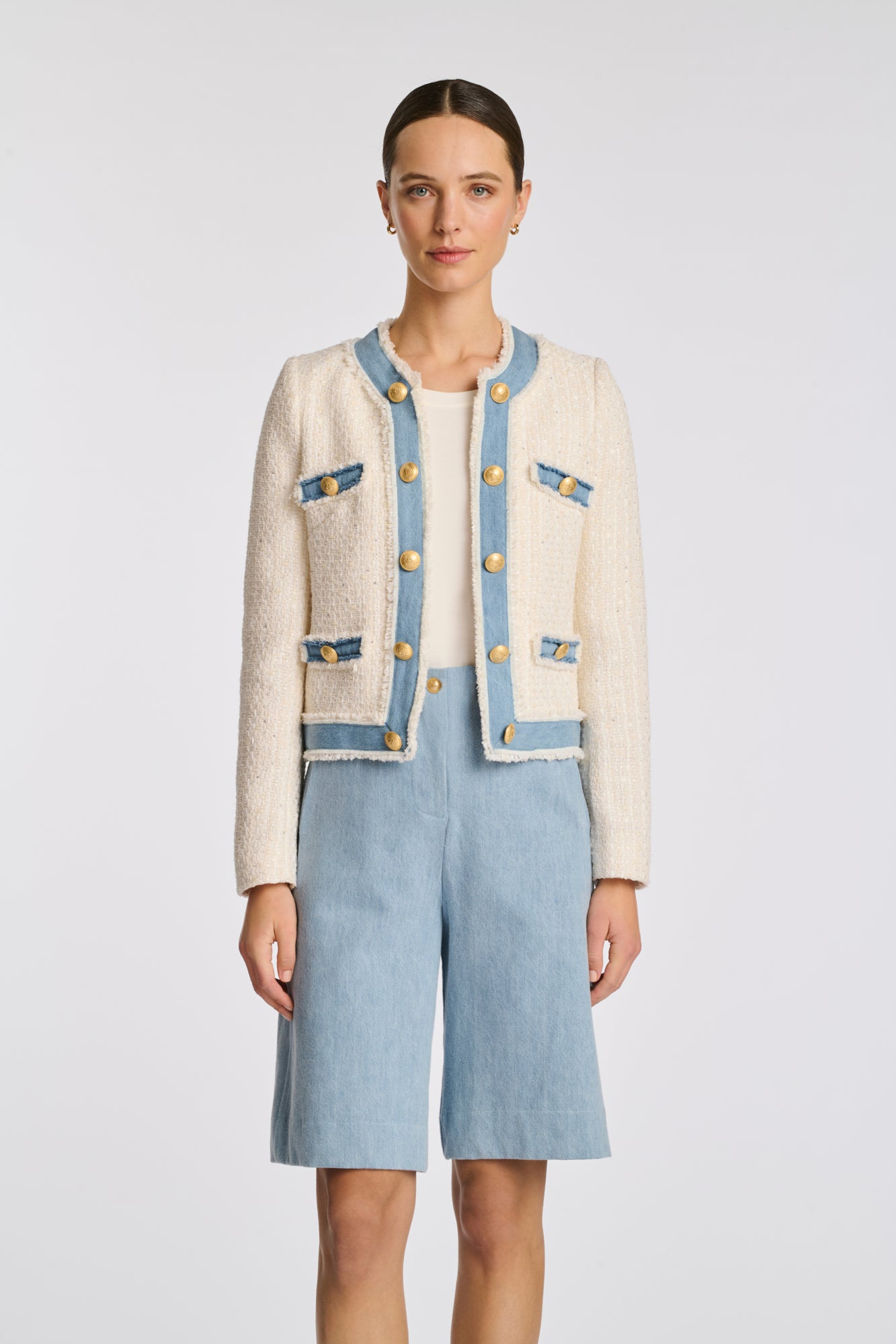 Veste en tweed et jean