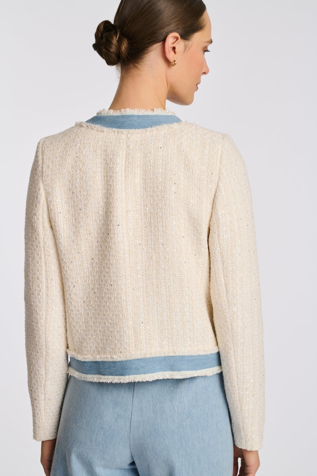 Veste en tweed et jean